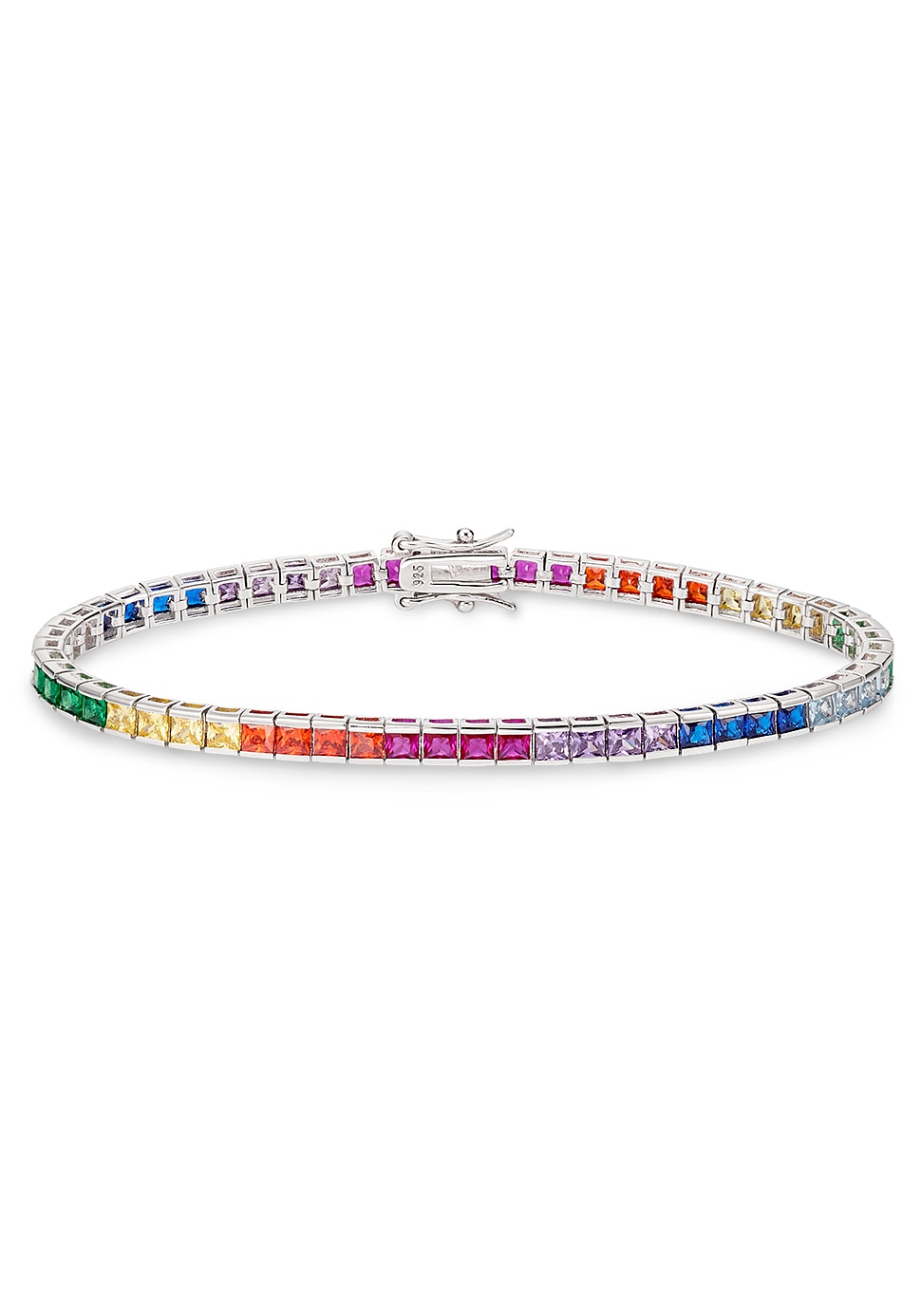 Bruno Banani Armband »Schmuck Geschenk Silber 925 Armschmuck Tennisarmband Regenbogen«, mit Zirkonia (synth.)