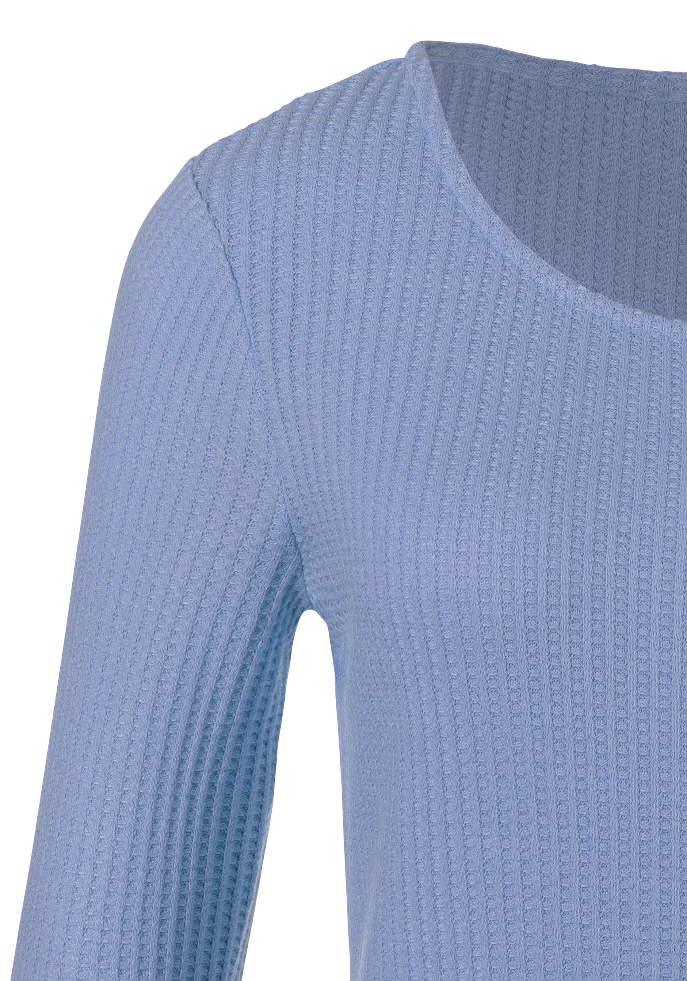 Thumbnail - LASCANA Langarmshirt "in modischer Piqué-Optik" aus weicher Qualität mit Viskose