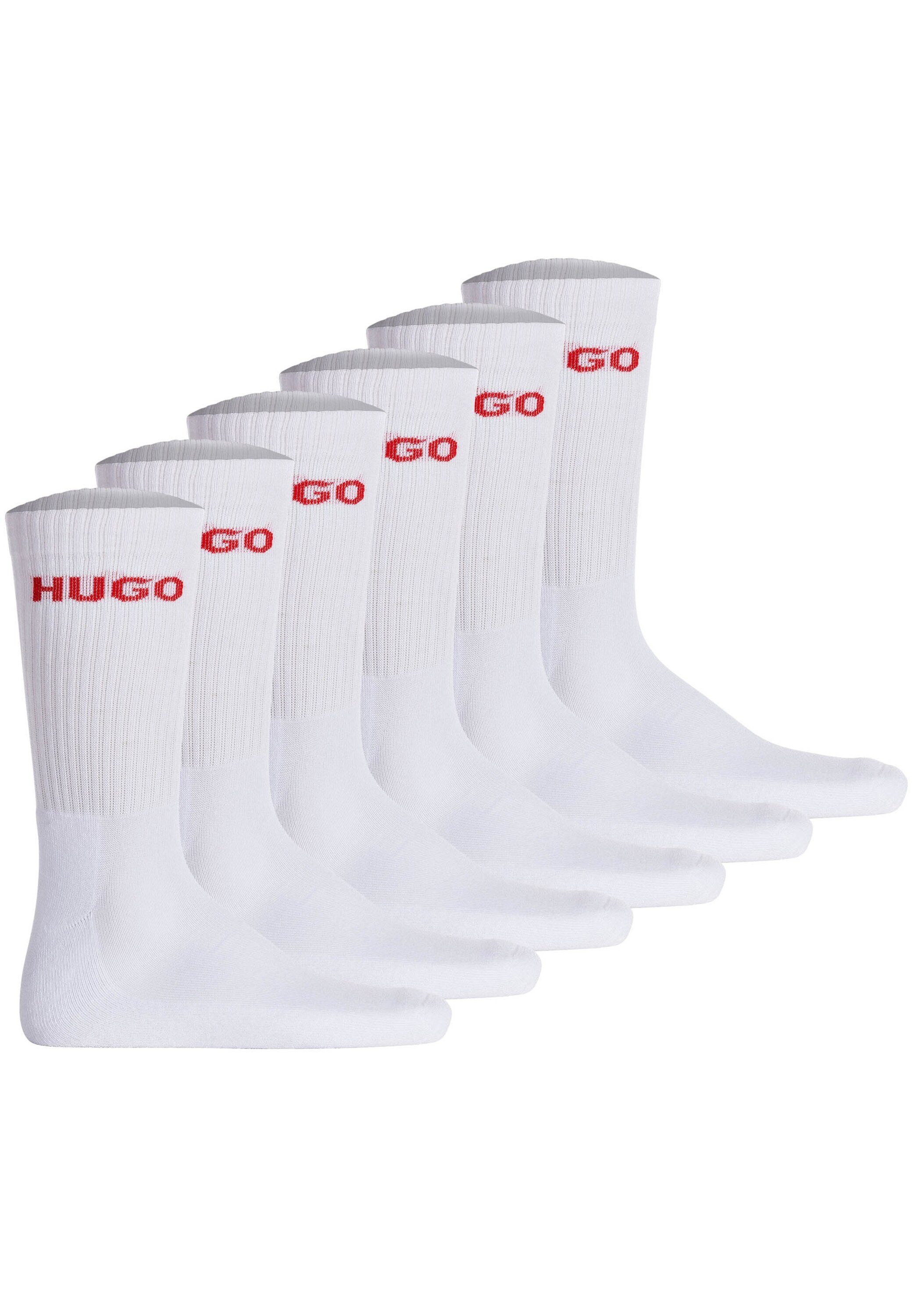 HUGO Socken "Socken 6P QS RIB LOGO CC 6er Pack" günstig online kaufen