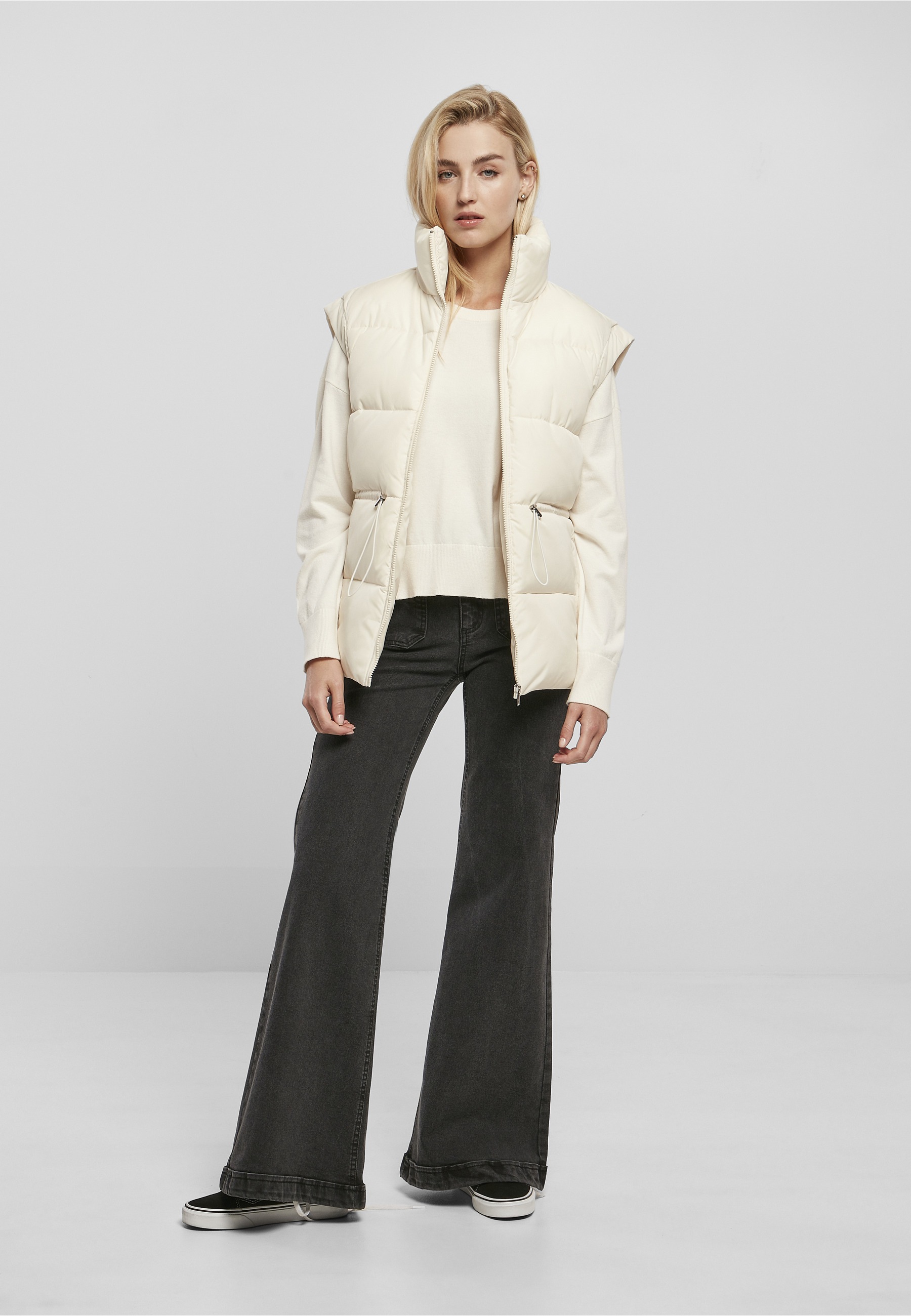 URBAN CLASSICS Jerseyweste »Urban Classics Damen Ladies Waisted Puffer Vest« 1 Stk.