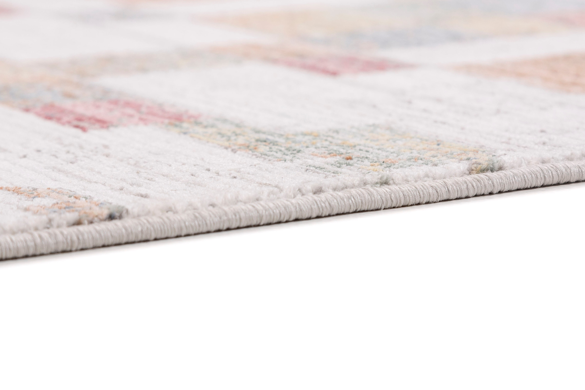 ASTRA Teppich »Calea 232«, rechteckig, 6 mm Höhe, Kurzflor mit Fransen, Hoch Tief Struktur, Wohnzimmer
