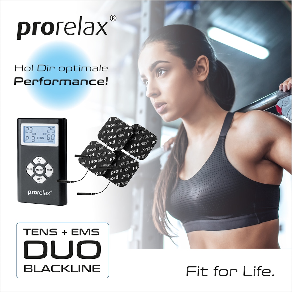 prorelax TENS-EMS-Gerät »BLACKLINE TENS EMS DUO«