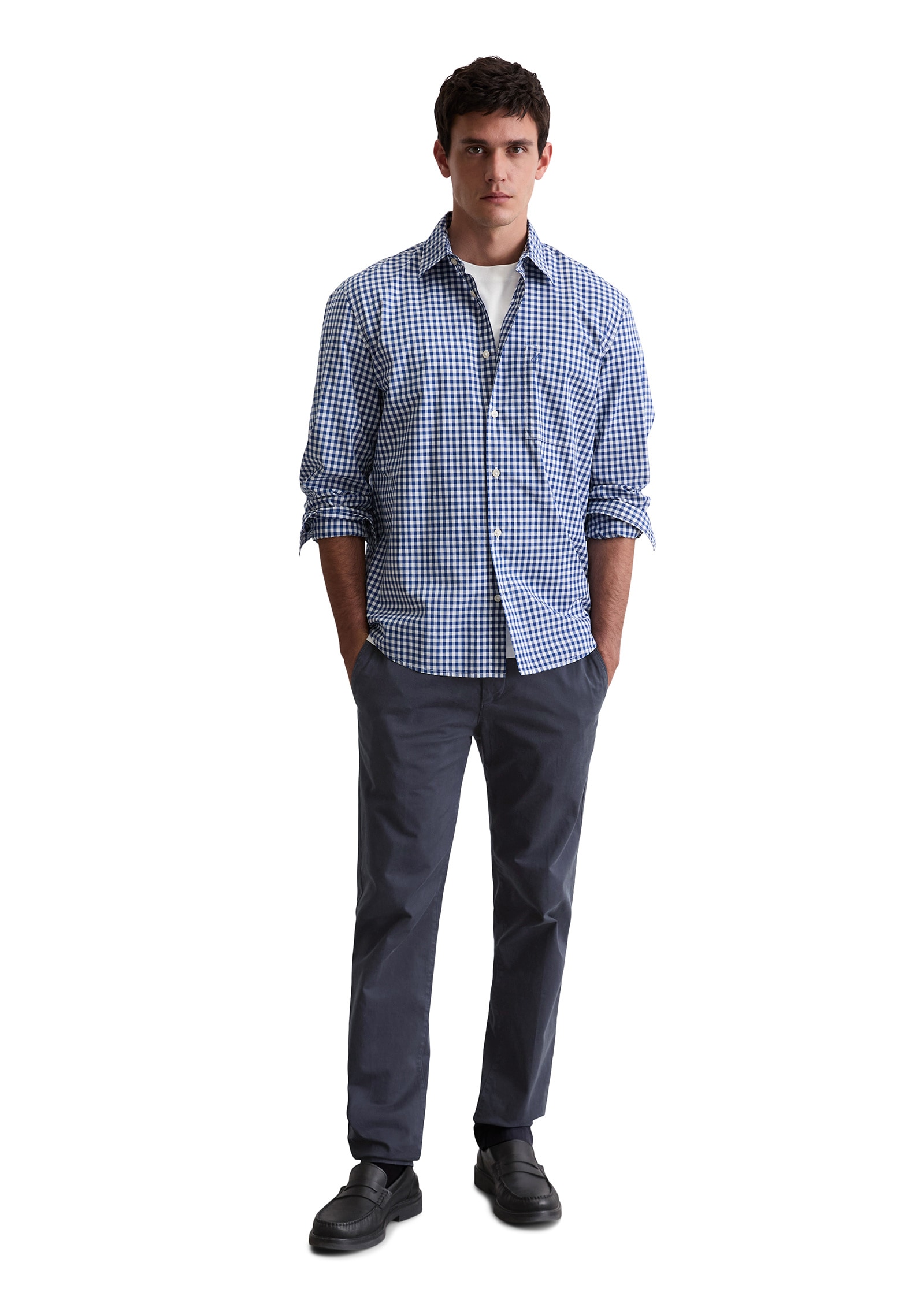 Marc O'Polo Langarmhemd »aus reiner Bio-Baumwolle«