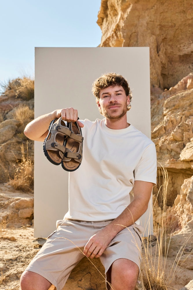 Rieker Sandale  Trekkingsandale, Outdoorsandale, Sommerschuh mit Klettriemchen