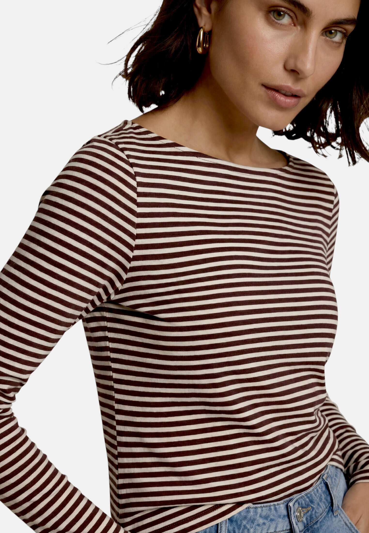 Zero Kurzarmshirt »Damen Shirt mit U-Boot-Ausschnitt« 1 Material