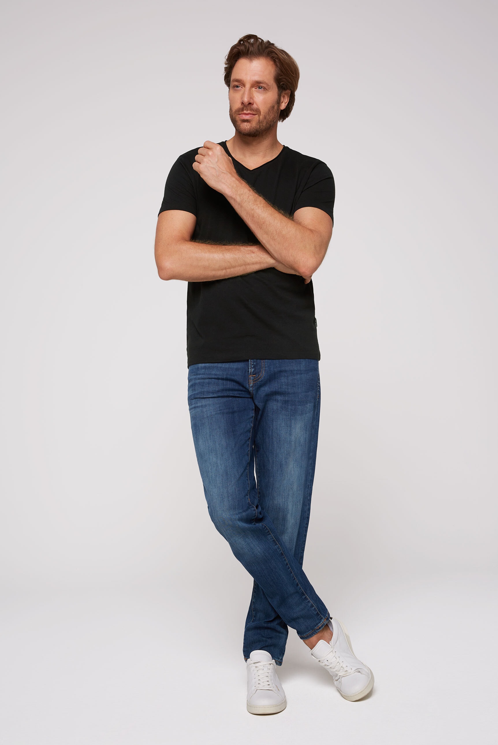 CAMP DAVID V-Shirt, aus Baumwolle