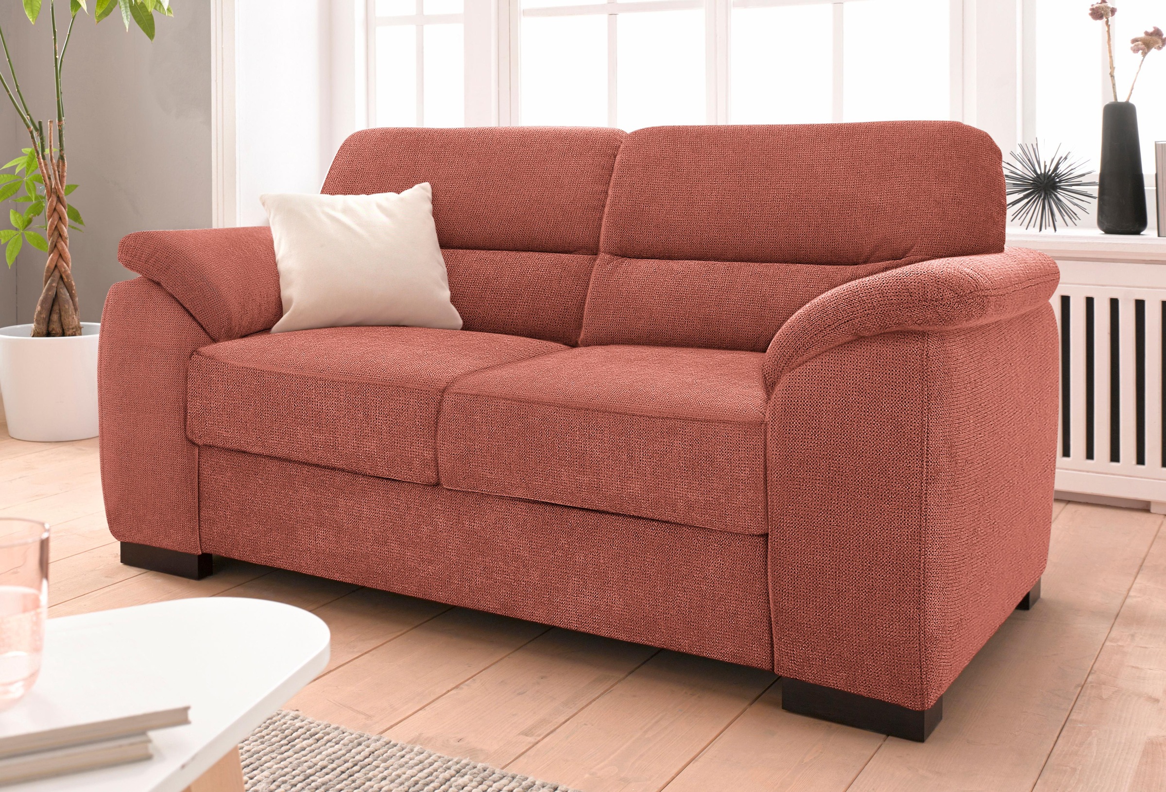 2-Sitzer SIT & MORE "Montego, B: 168cm", orange (terra), B:168cm H:88cm T:92cm, Luxus-Microfaser (90% Polyester, 10% Polyamid);Struktur (100% Polyester);Luxus-Microfaser ALTARA NUBUCK (100% Polyester), Sofas, mit Federkern