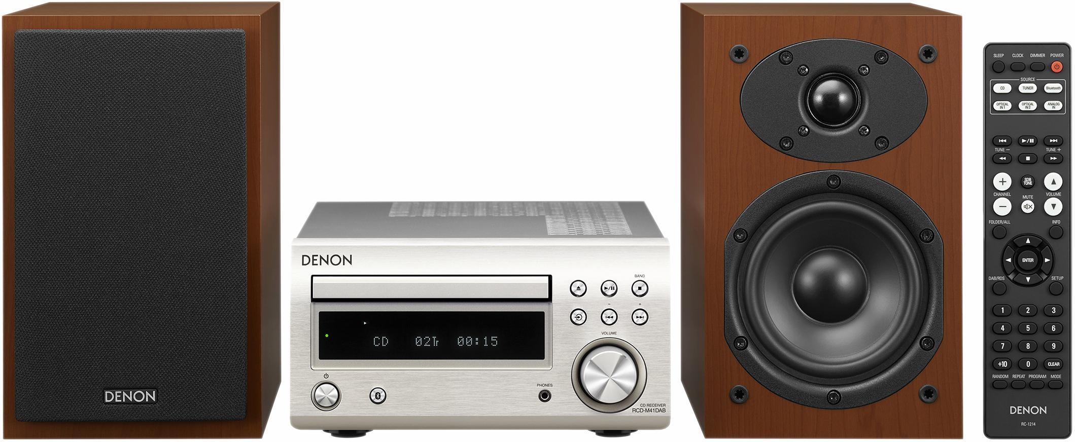 Denon Microanlage »D-M41«, (Bluetooth Digitalradio (DAB+)-FM-Tuner mit RDS 60 W), CD-Player, Bluetooth