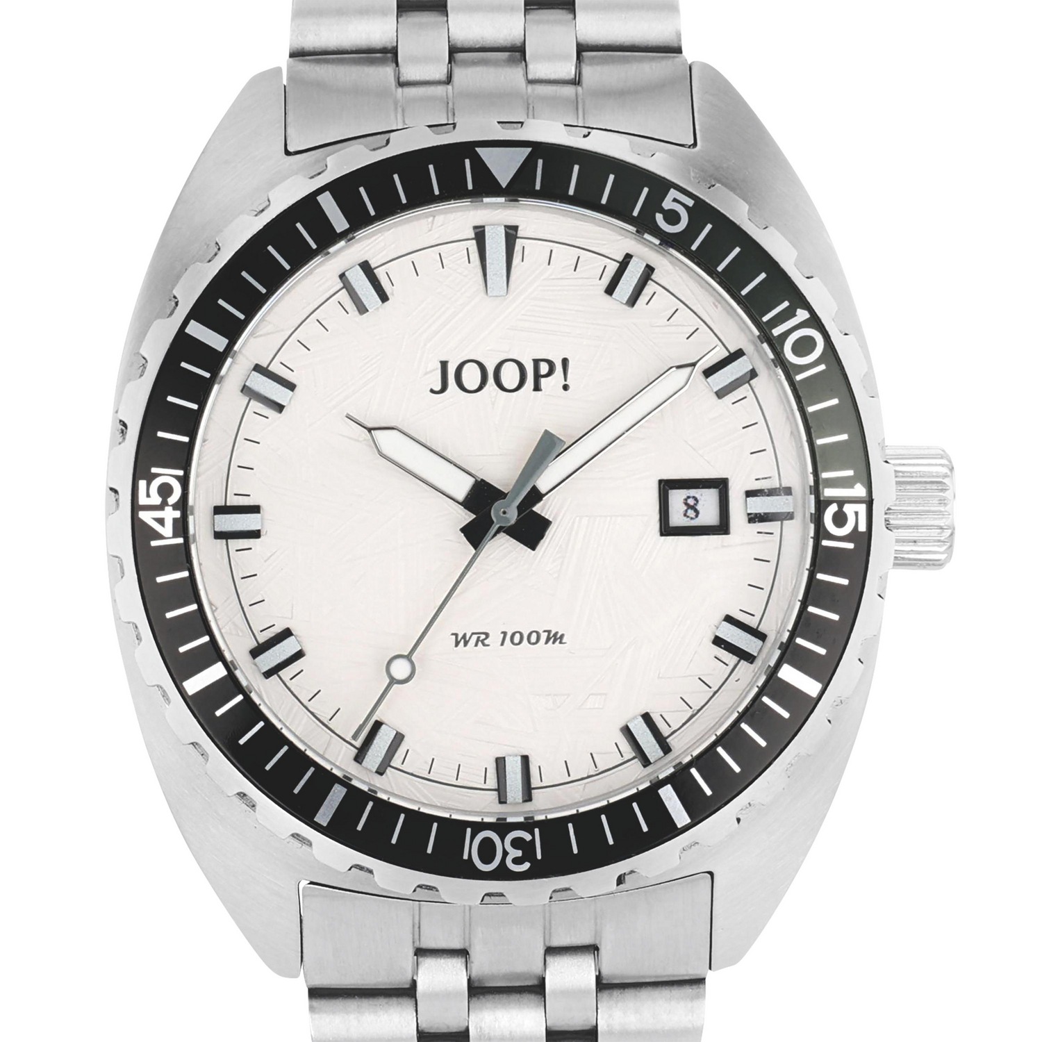 JOOP! Quarzuhr Armbanduhr, Herrenuhr, Edelstahlarmband, analog, Jahr, Monat