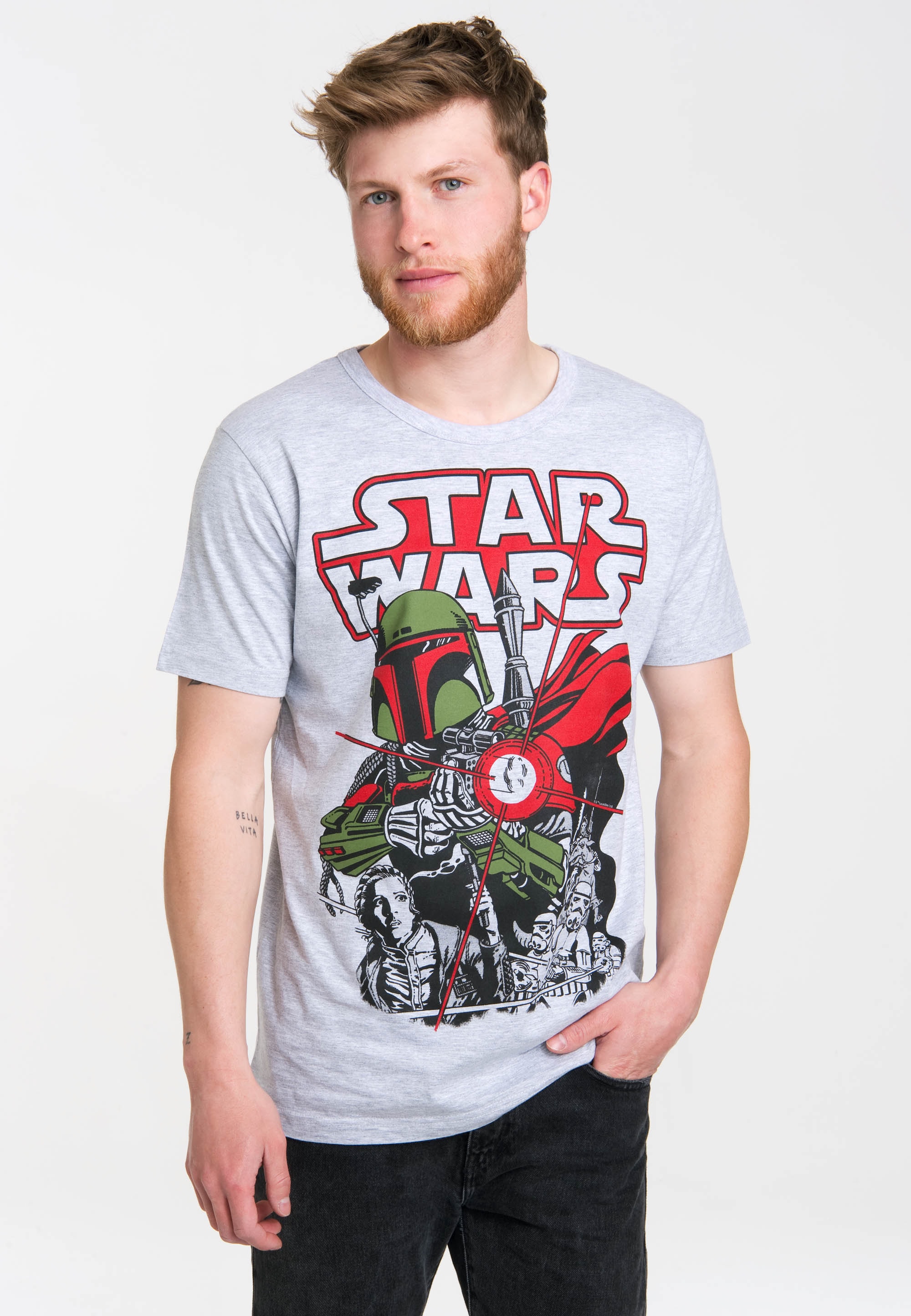 LOGOSHIRT T-Shirt "Boba Fett - Krieg der Sterne", mit kultigem Frontprint günstig online kaufen