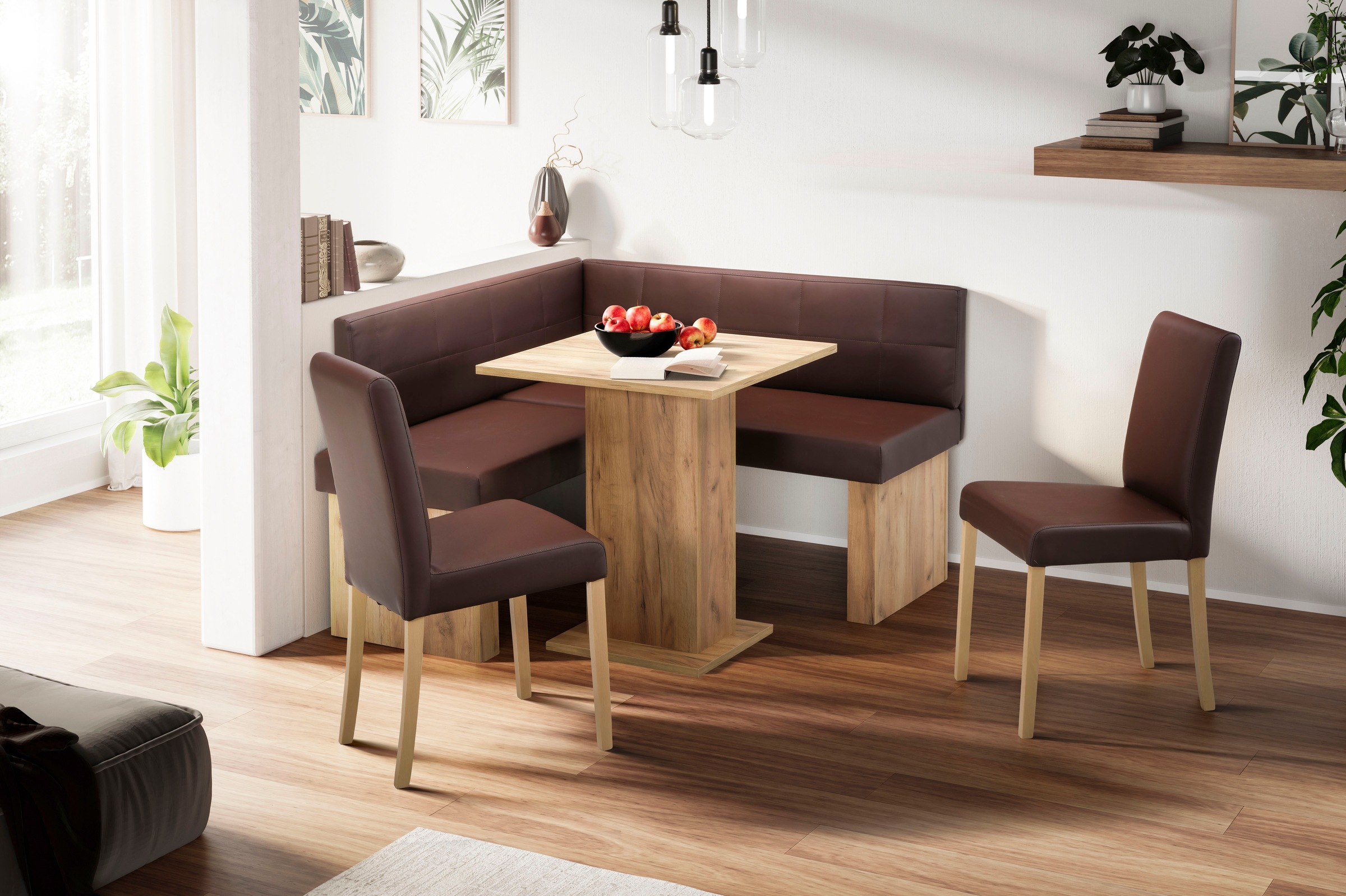 massivline&more Eckbankgruppe "Anna 2" Set, 4 Stk. tlg. mit 2 Stühlen mit m günstig online kaufen