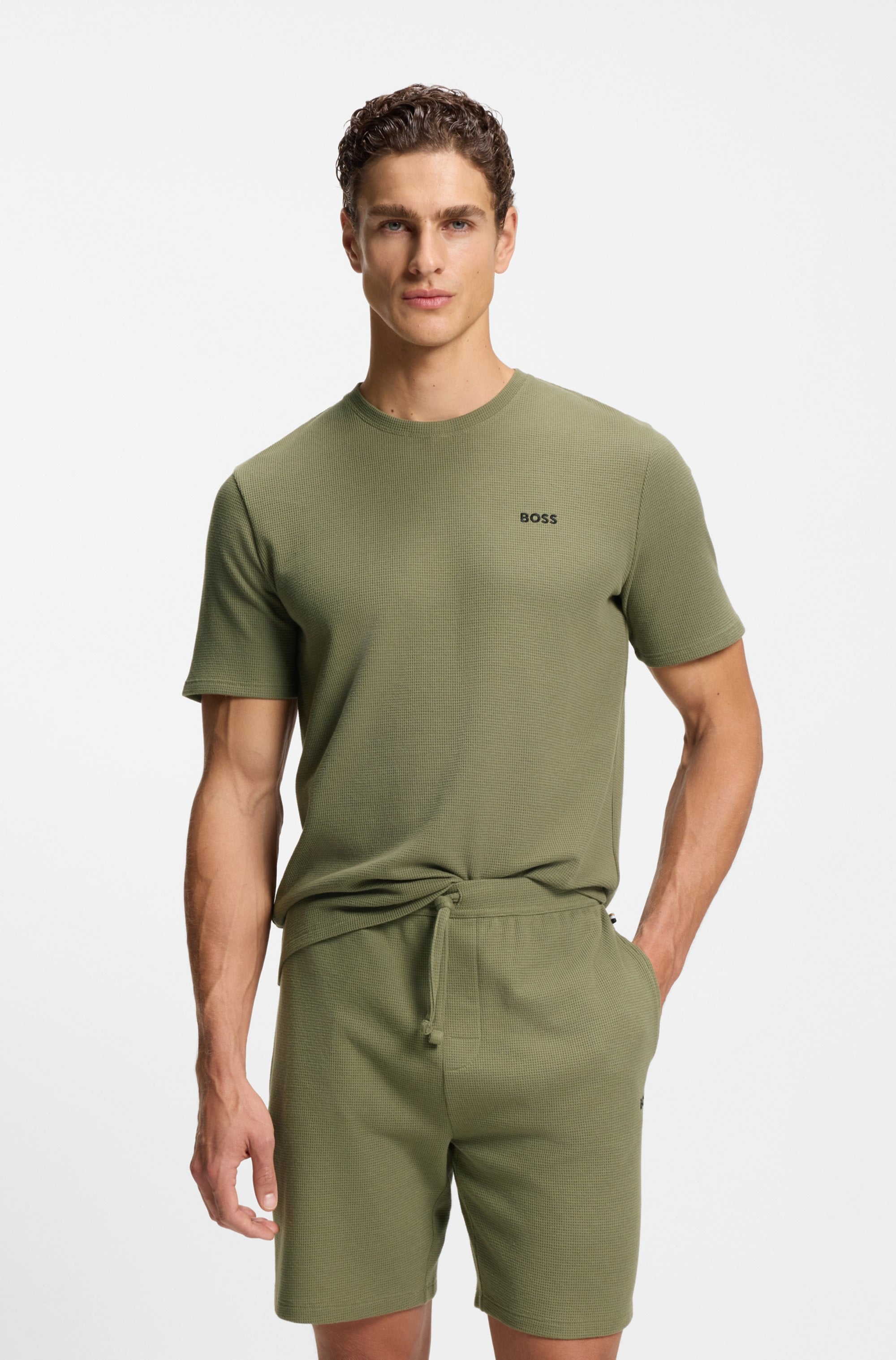 BOSS Pyjamaoberteil "Waffle T-Shirt" günstig online kaufen