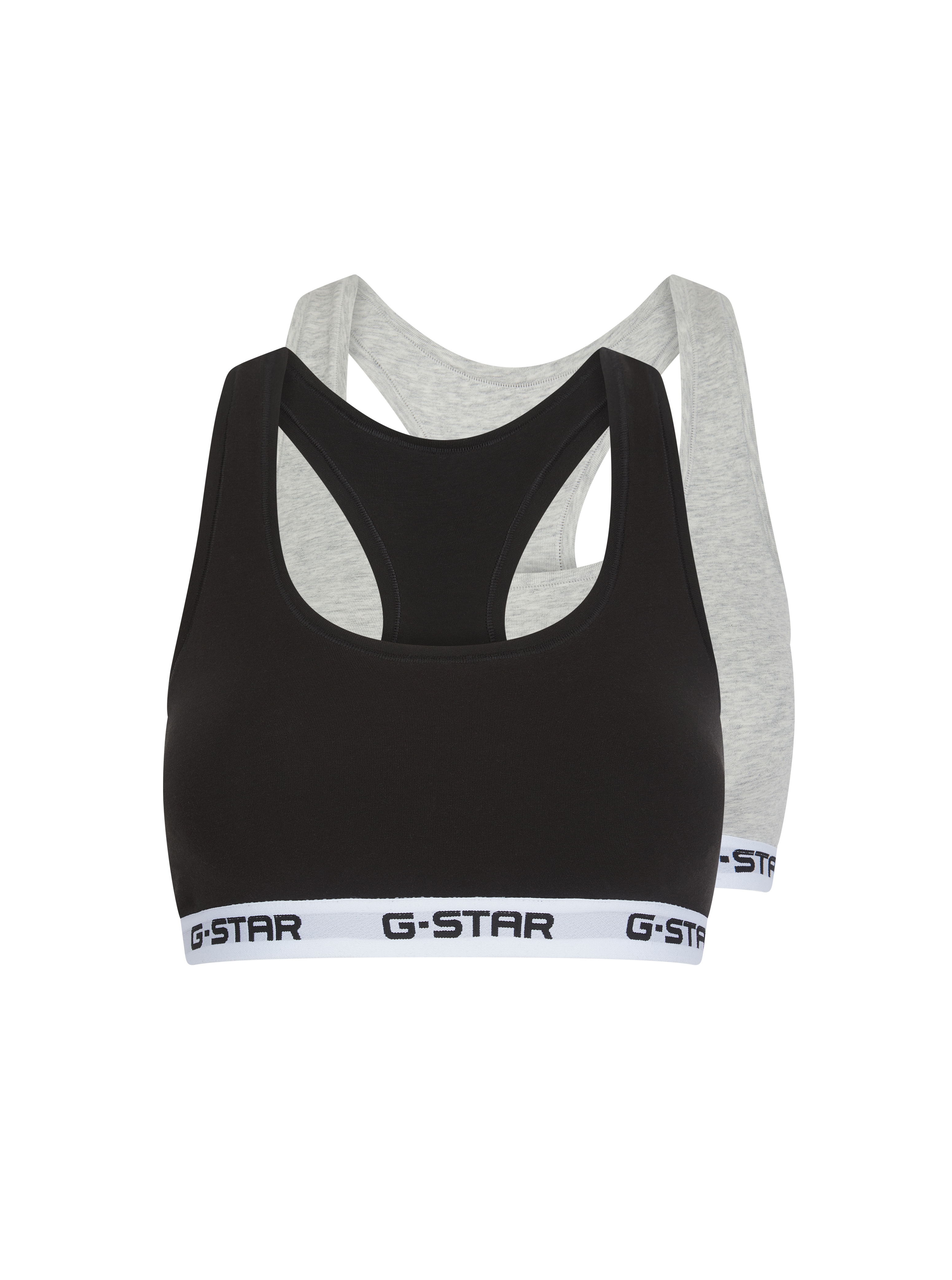 G-STAR Bralette "CARNELIAN, BRAS 2 PACK RACERBACK" Packung, 2 Stk. mit Logo-Saum