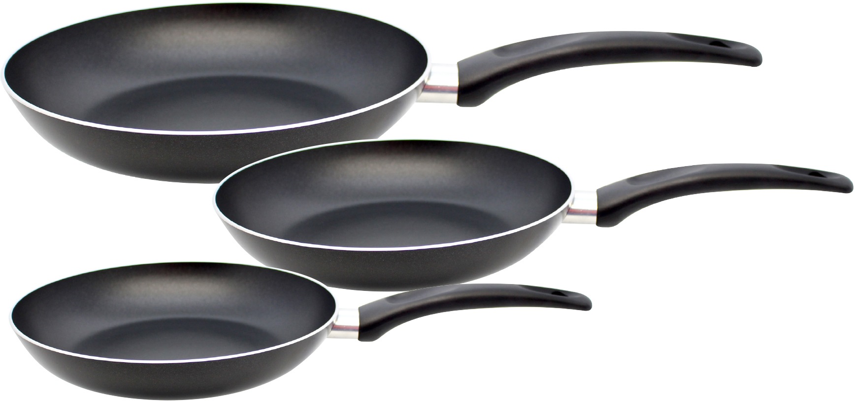 Elo Basic Pfannen-Set »Bratprofi«, Aluminium, (Set, 3 tlg., je 1 Bratpfanne Ø 20/24/28 cm, H: 4,3/4,5/5 cm), Induktion