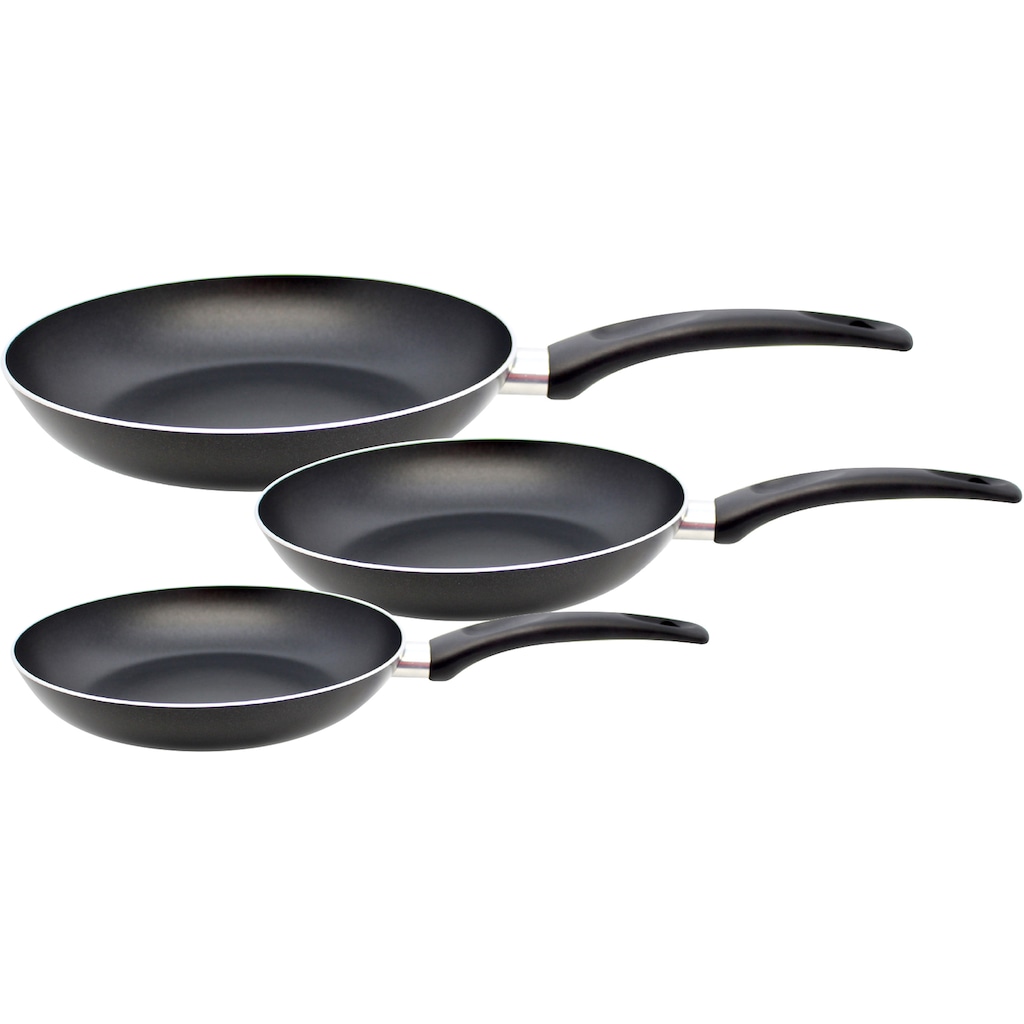 Elo Basic Pfannen-Set »Bratprofi«, Aluminium, (Set, 3 tlg., je 1 Bratpfanne Ø 20/24/28 cm, H: 4,3/4,5/5 cm), Induktion