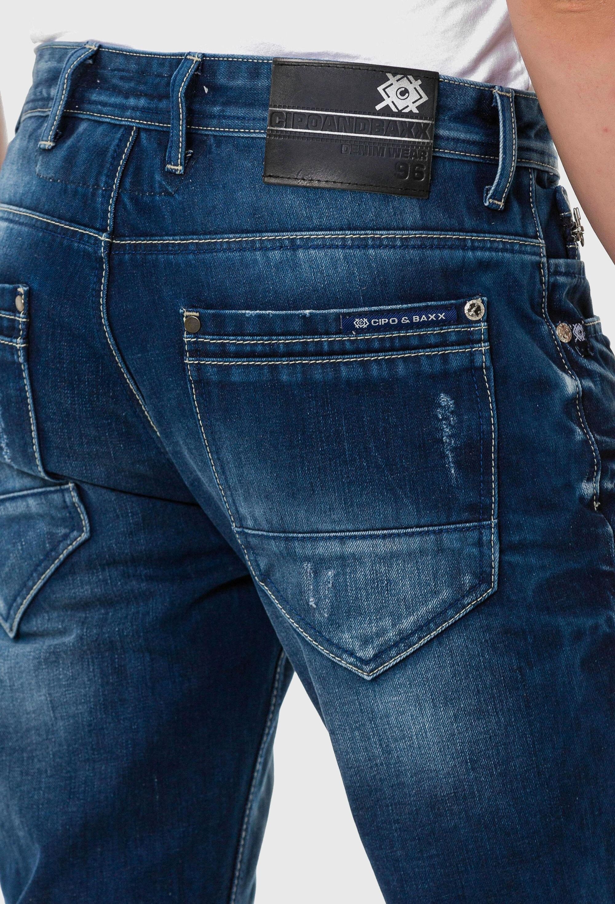 Cipo & Baxx 5-Pocket-Jeans »Cipo & Baxx Jeans Jeans« im Used-Look