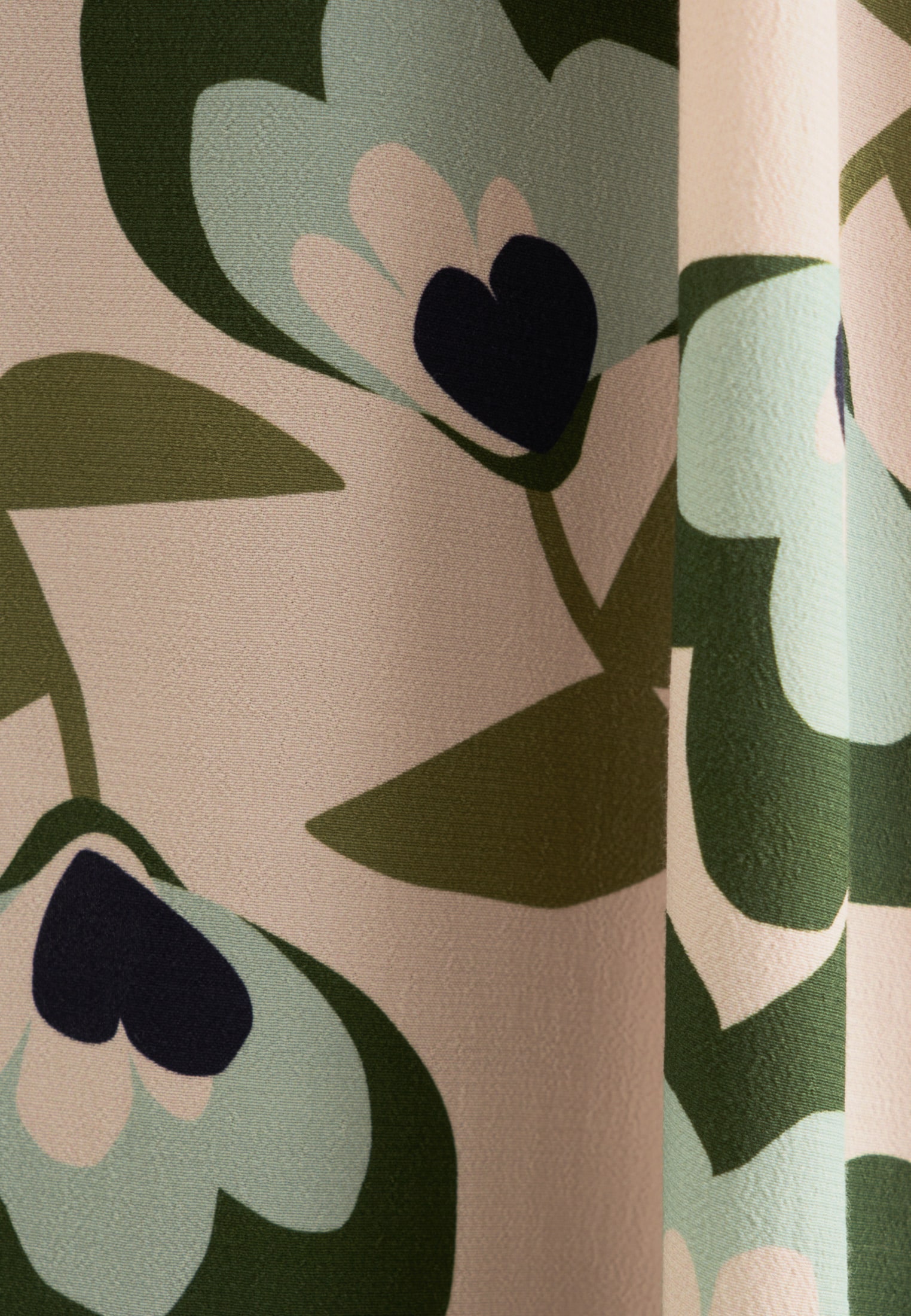 seidensticker Sommerkleid »Schwarze Rose«, Langarm Kragen Druck