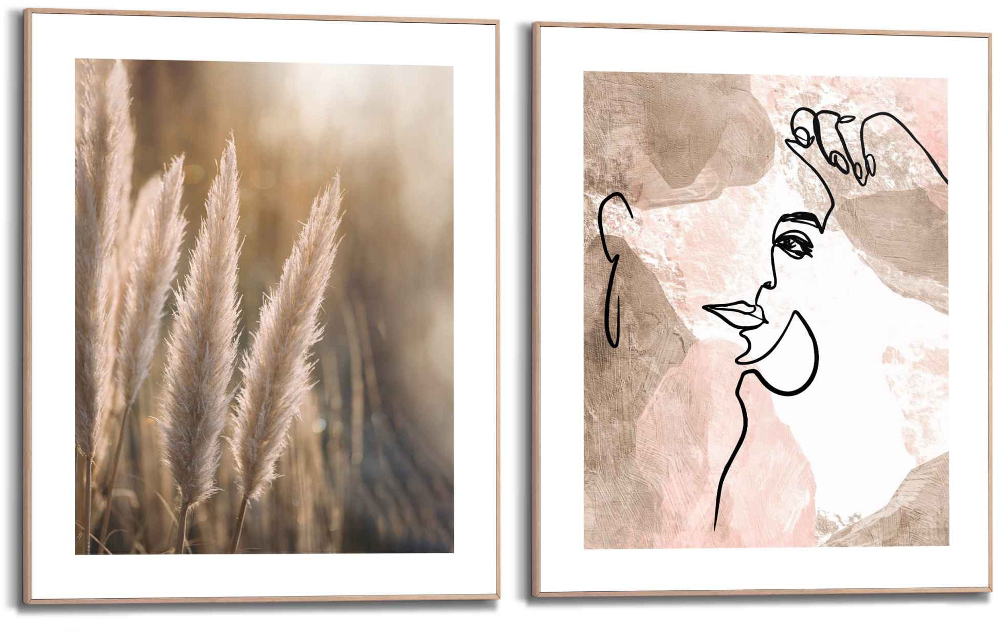 Reinders! Wandbild BAUR Pampas«, - - Abstrakt »Natürliche Frau (2 | Linien St.) bestellen Stiftzeichnung -
