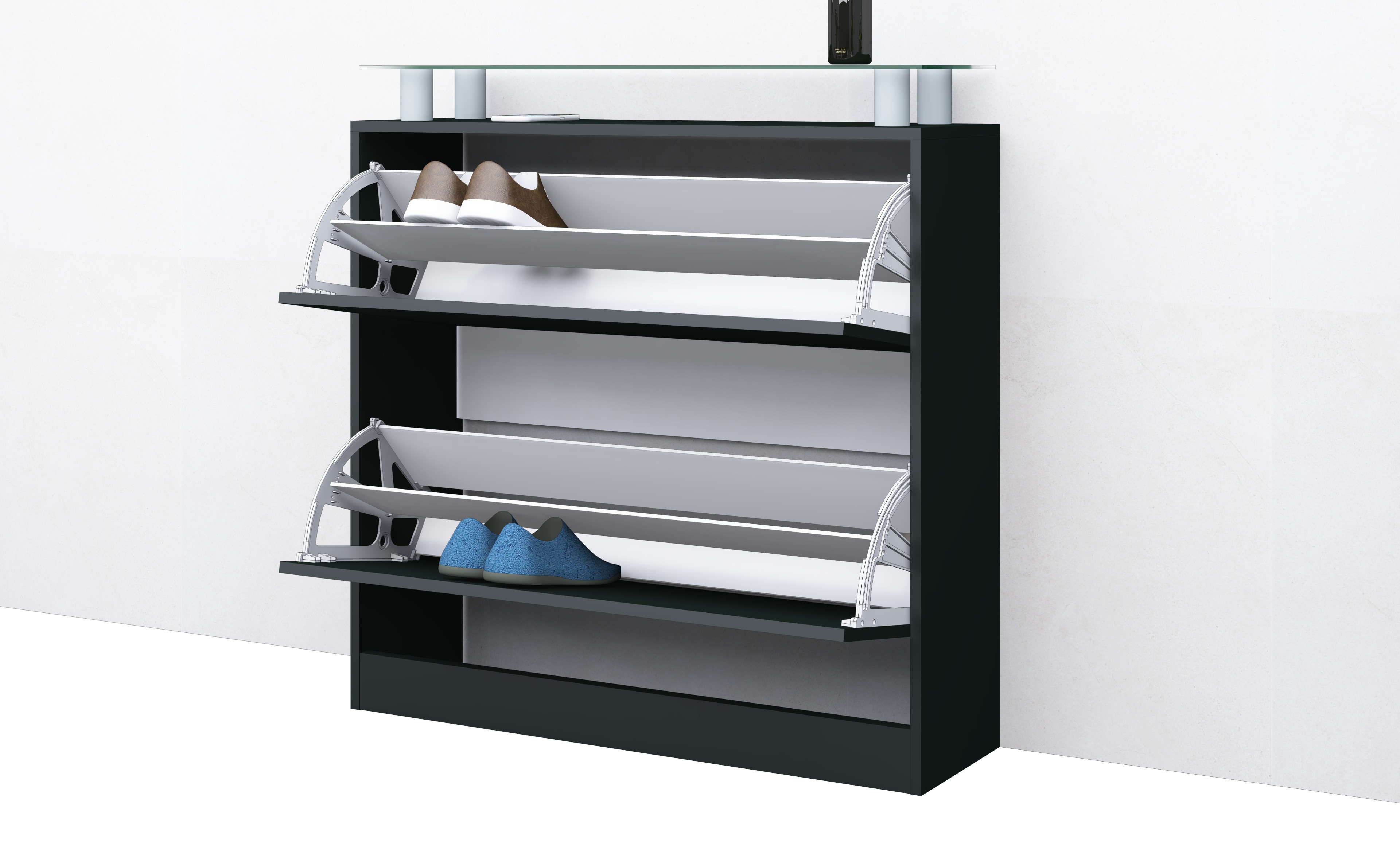 Thumbnail - borchardt Möbel Garderoben-Set "Finn" Set, 3 Stk. tlg. mit Glasablage