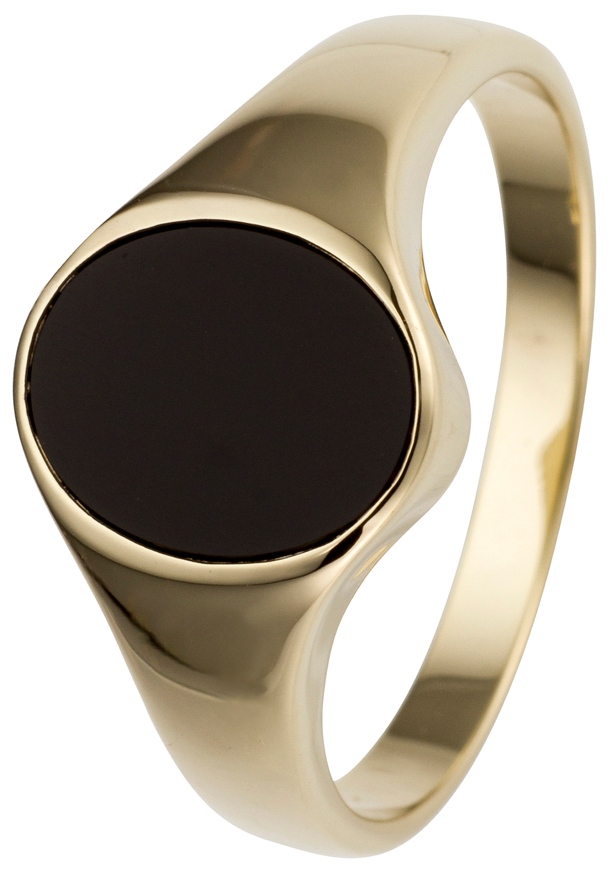 JOBO Fingerring 585 Gold mit Onyx oval