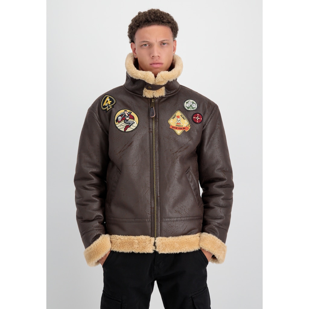 Alpha Industries Lederjacke »ALPHA INDUSTRIES Men - Leather & Faux Jackets B3 FL Custom«
