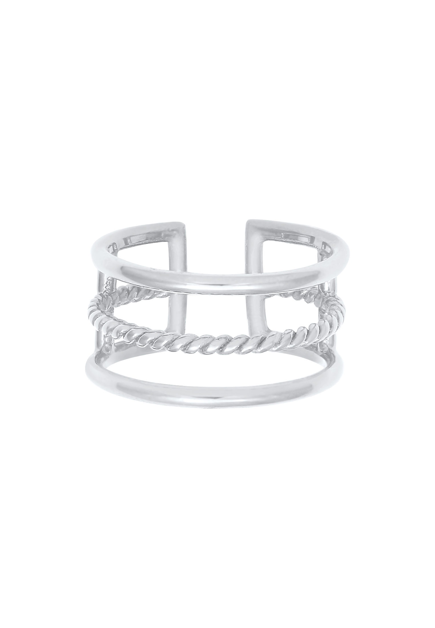 Elli Fingerring »Offen Verstellbar 3-reihig Breit 925 Silber«