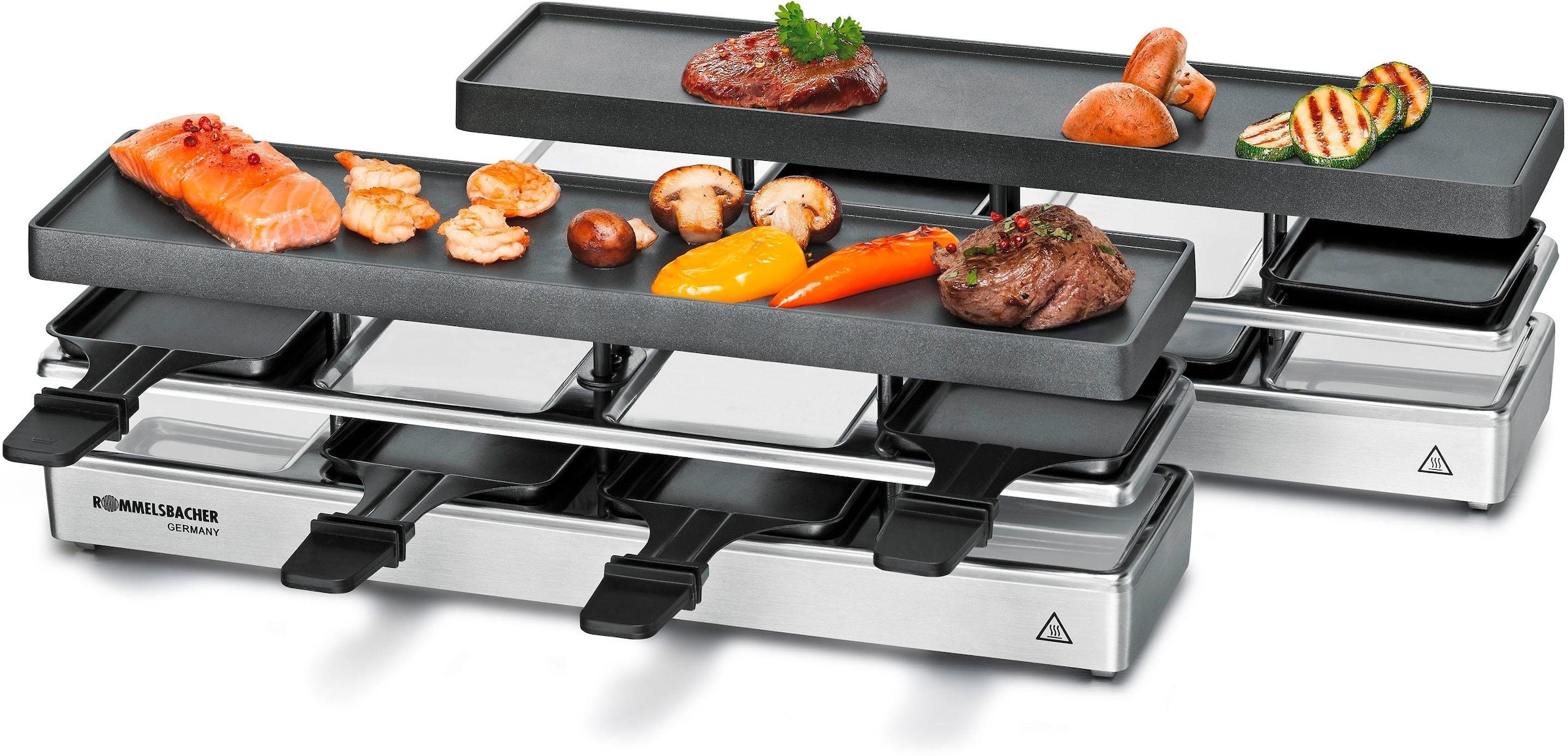 Rommelsbacher Raclette "RC 1600" 8 Stk. Raclettepfännchen 1.590 W günstig online kaufen