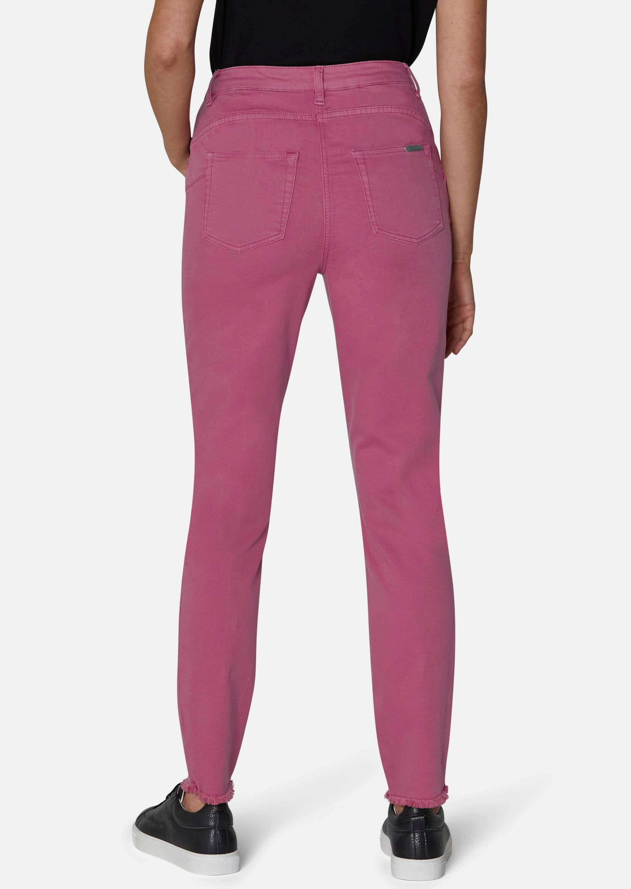 MADELEINE Regular-fit-Jeans »Jeans Mid Waist Skinny-Hose mit Fransen« mit Fransensaum