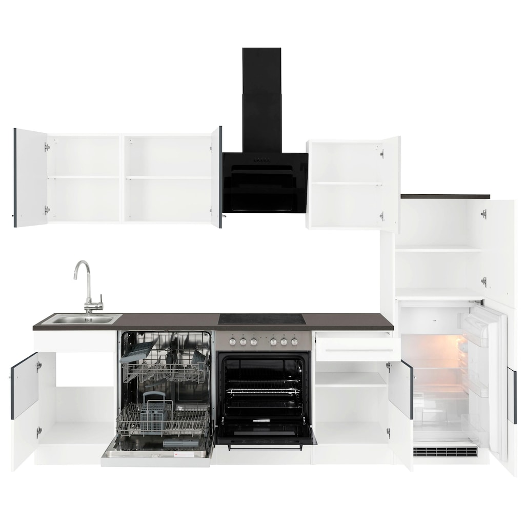 HELD MÖBEL Küchenzeile »Trient«, mit E-Geräten, Breite 280 cm
