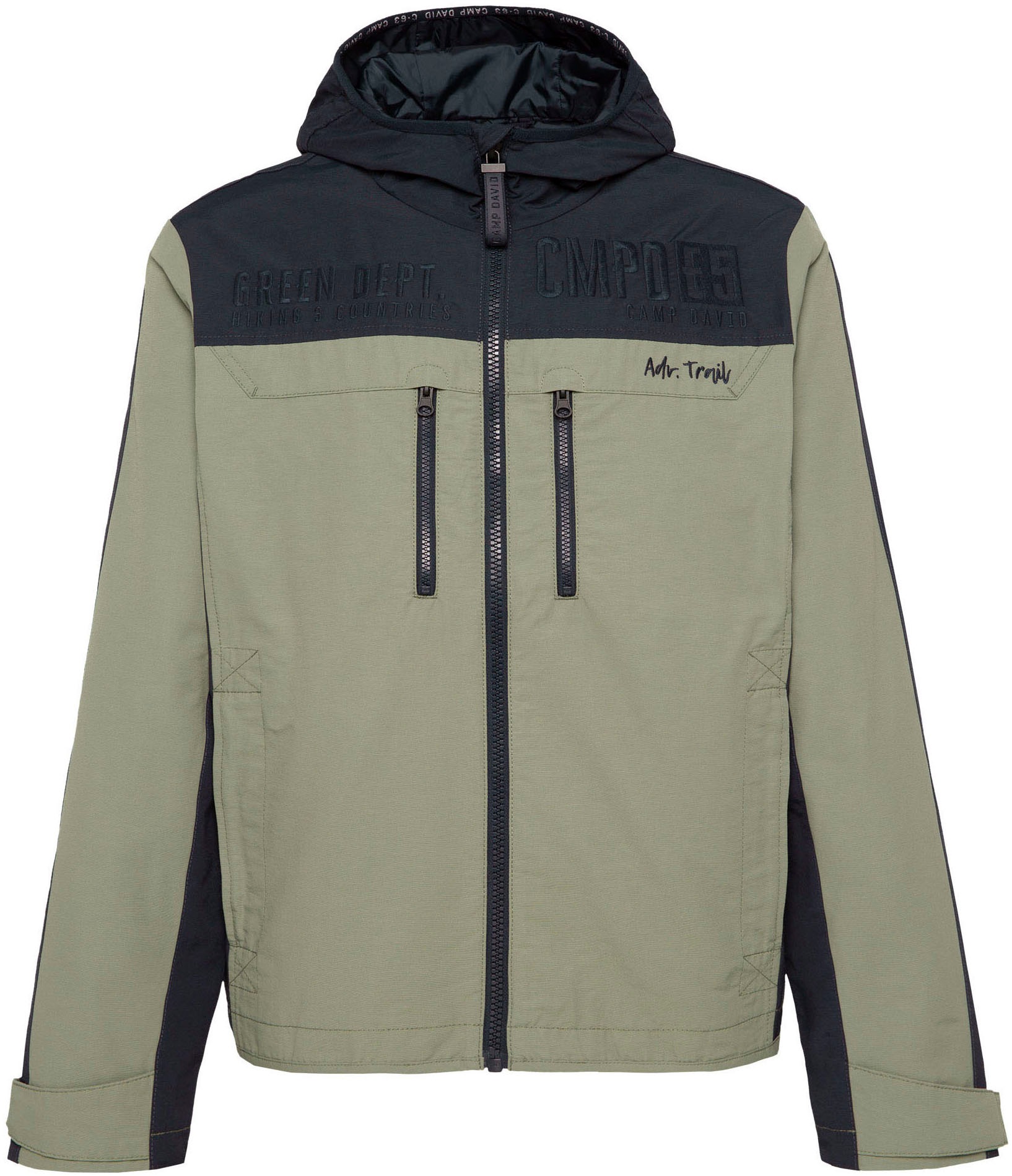 CAMP DAVID Outdoorjacke, mit Kapuze, mit Logostickereien