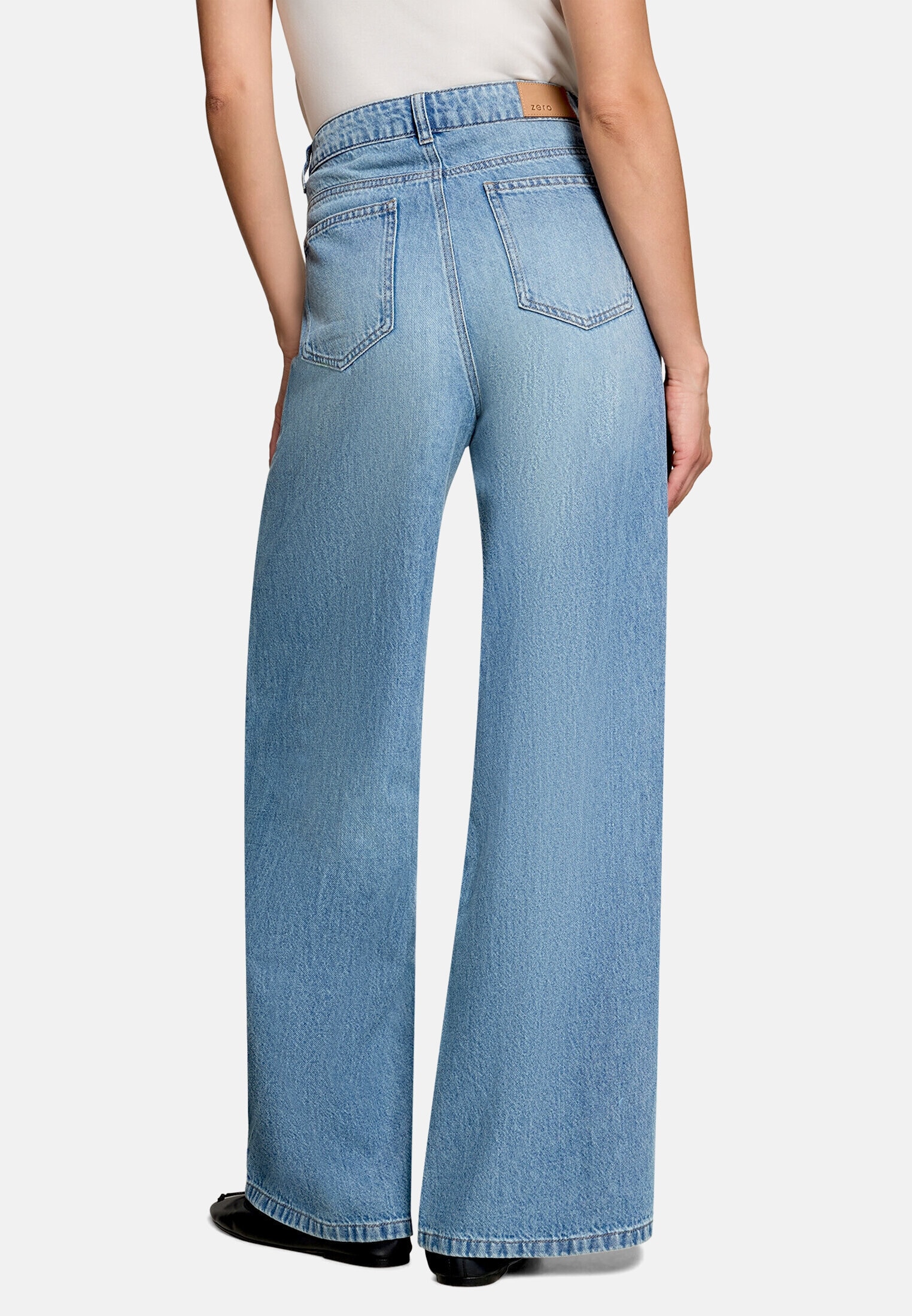 Zero Bequeme Jeans »Damen fit Jeans mit weitem Bein«