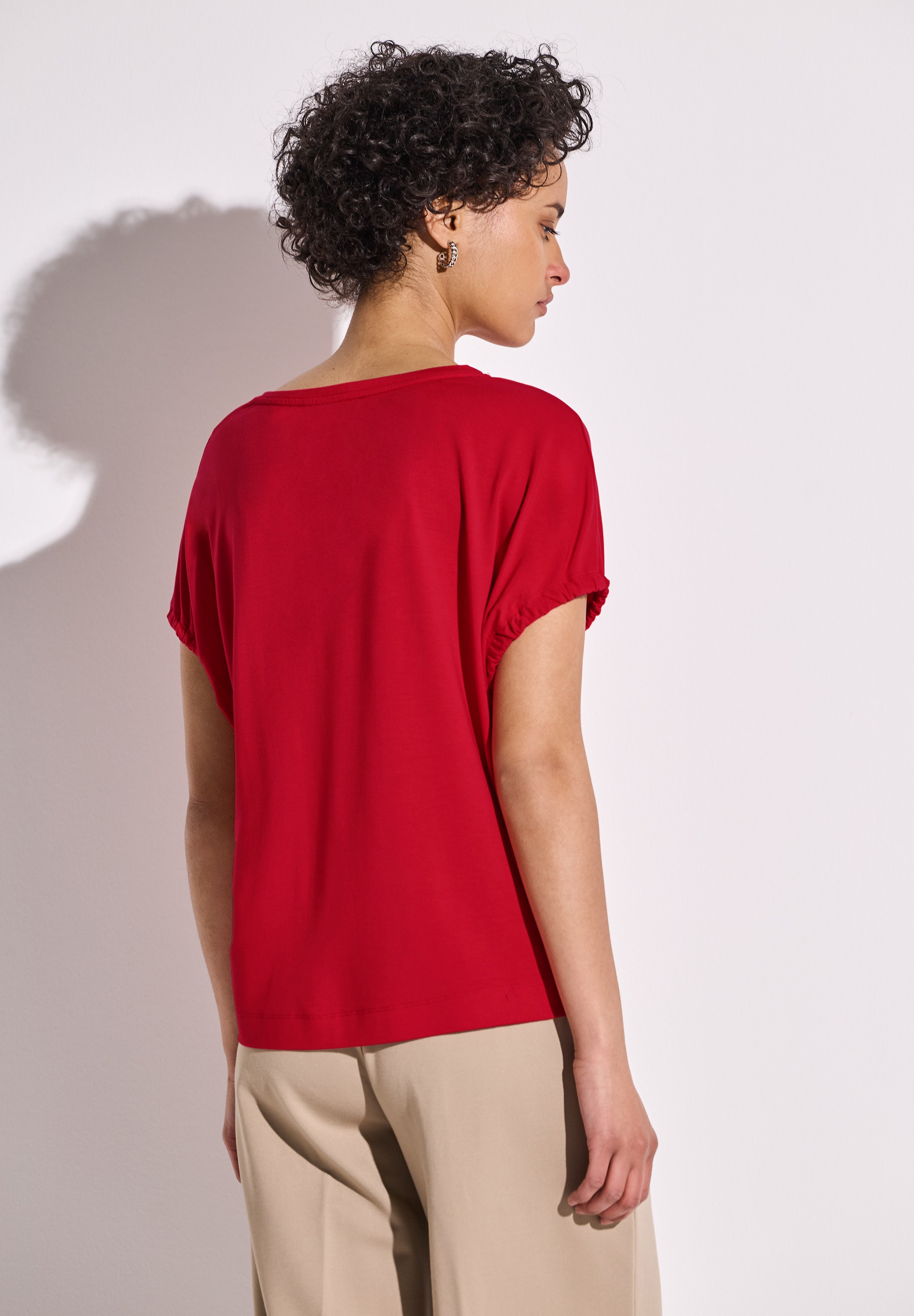 STREET ONE T-Shirt, mit U-Boot-Ausschnitt