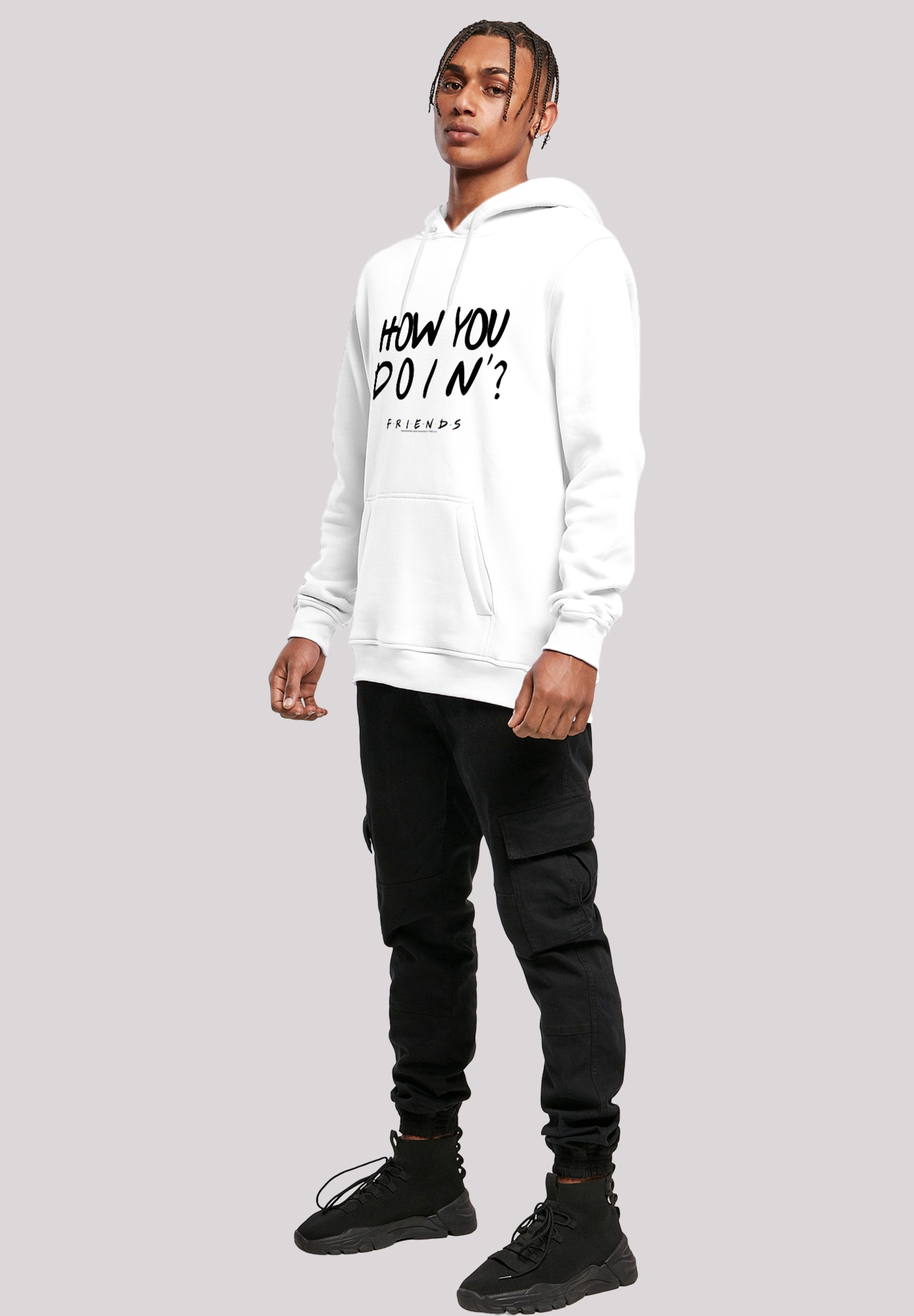F4NT4STIC Sweatshirt »FRIENDS TV Serie How You Doin? WHT«, Herren,Premium Merch,Slim-Fit,Kapuzenpullover,Bedruckt