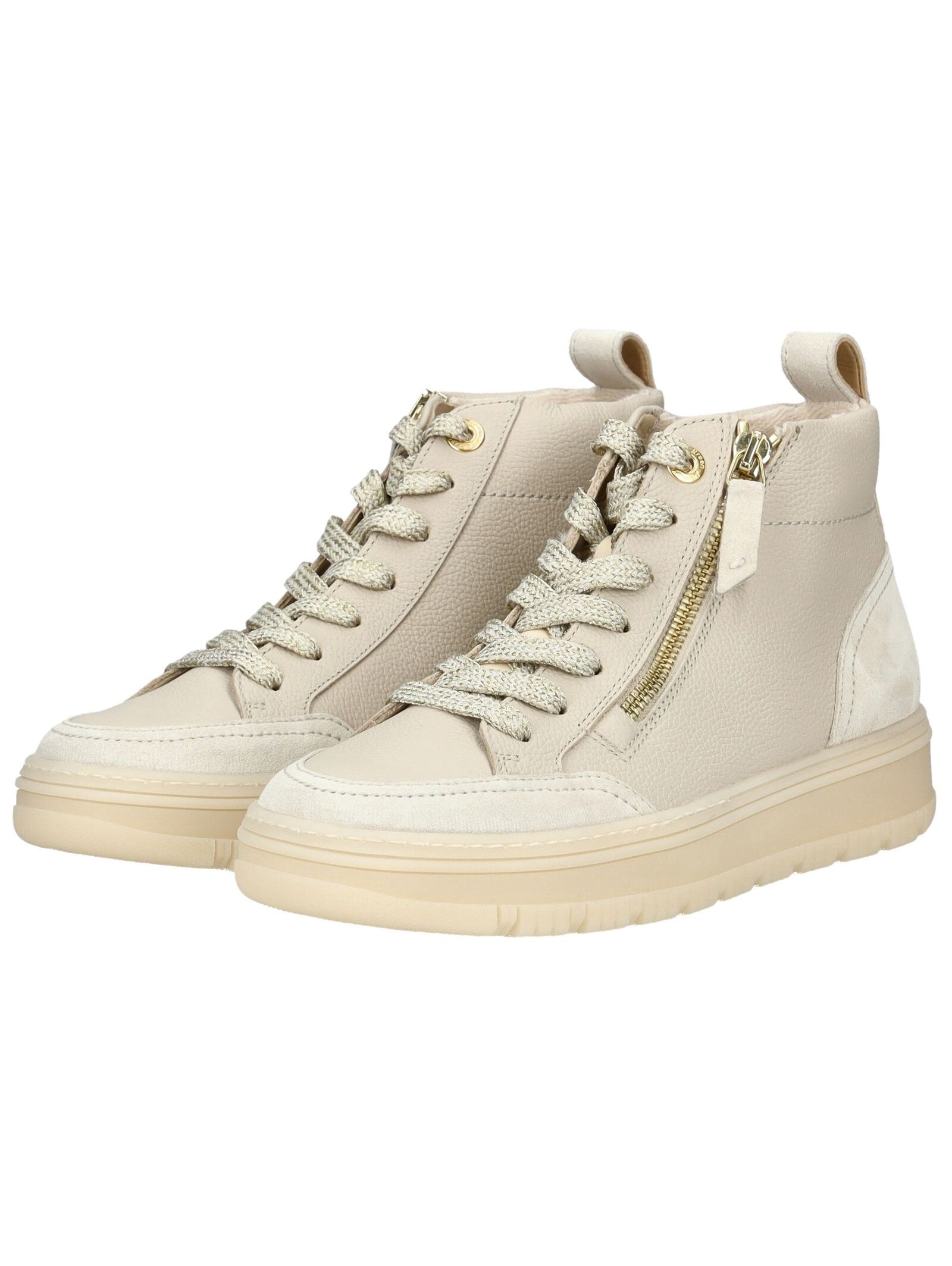 Sneaker PAUL GREEN "Paul Green Sneaker Veloursleder", Damen, Gr. 38, ivory, Veloursleder, Schuhe Sneaker 3