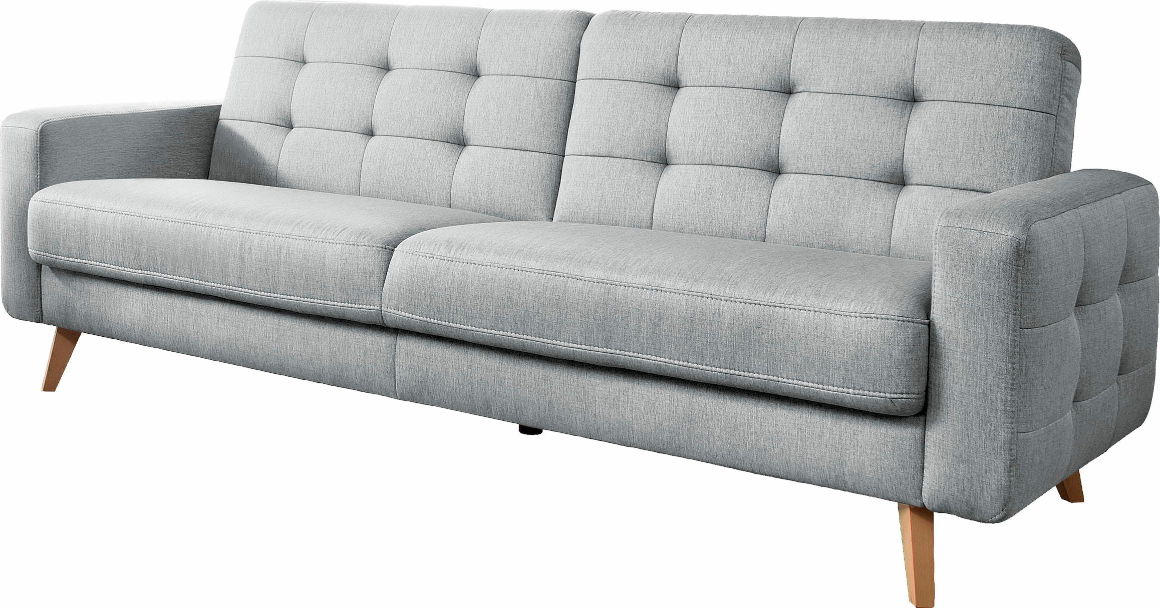 exxpo - sofa fashion 3-Sitzer »Nappa, kompakt und komfortabel, bequem, zeitloses Design, L-Form«, tolle Detailverarbeitung, mit Bettfunktion und Bettkasten