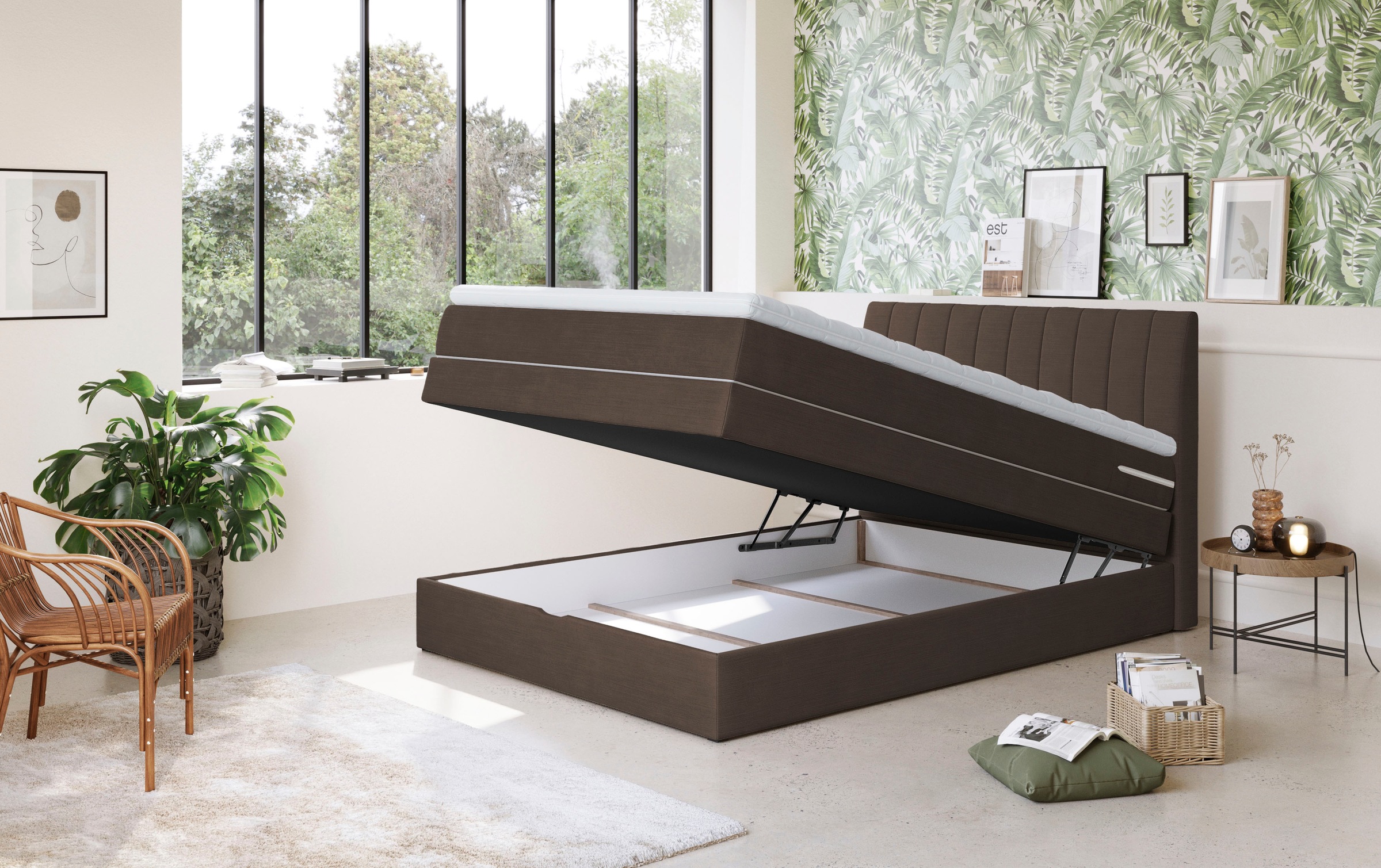 Thumbnail - COTTA Boxspringbett "Shark inkl. Bettkasten und Topper" erhältlich in den Breiten 140x200cm, 160x200cm und 180x200cm