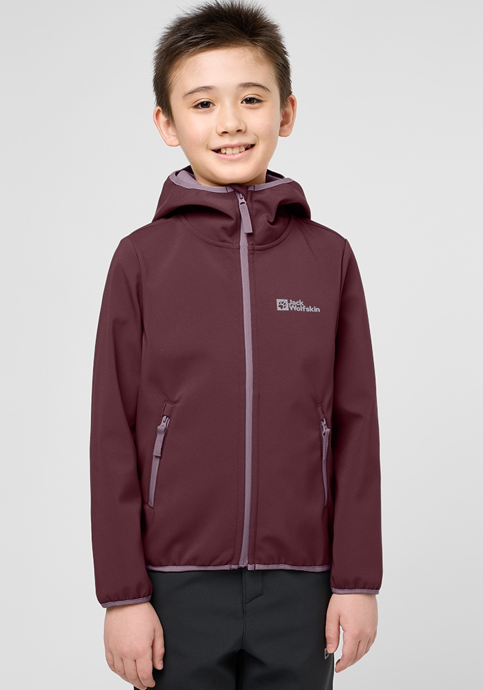 Jack Wolfskin Softshelljacke "FOURWINDS JACKET KIDS", mit Kapuze