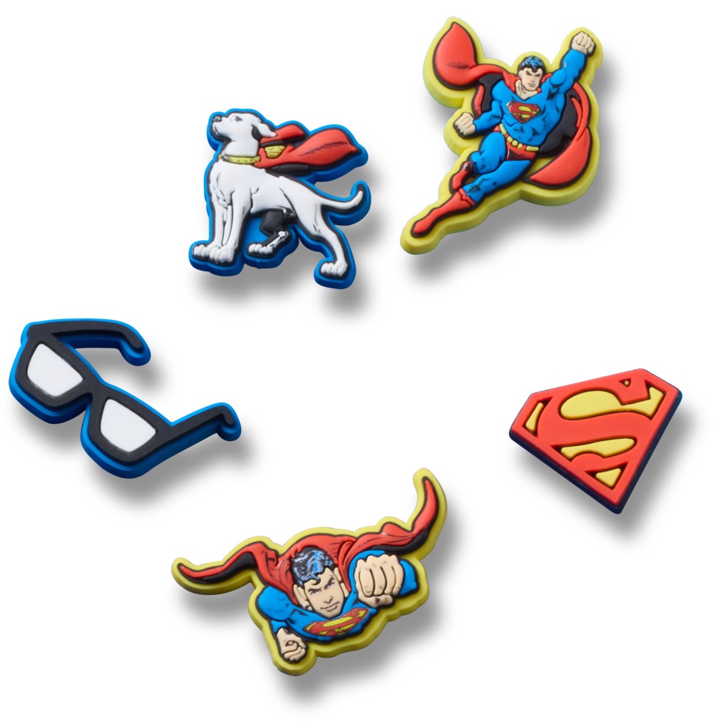 CROCS Kinder Schuhanstecker "Jibbitz Superman"bunt, PVC, Schuhzubehör, Superhelden Charmes, Anstecker für Crocs Schuhe