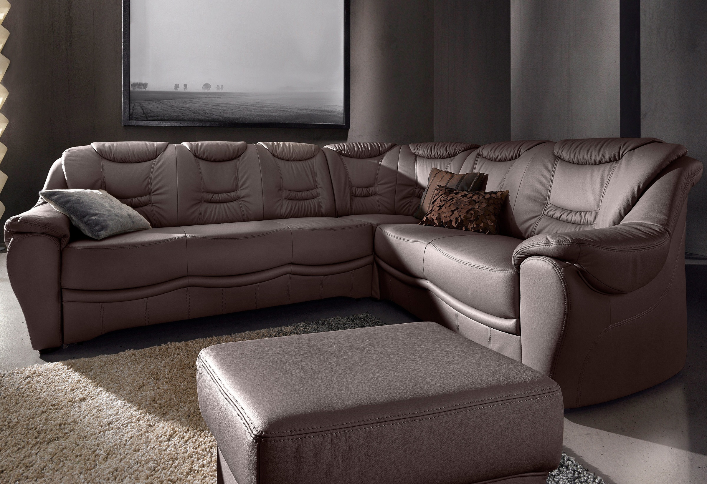 sit&more Ecksofa "Benson L-Form" wahlweise mit Schlaffunktion