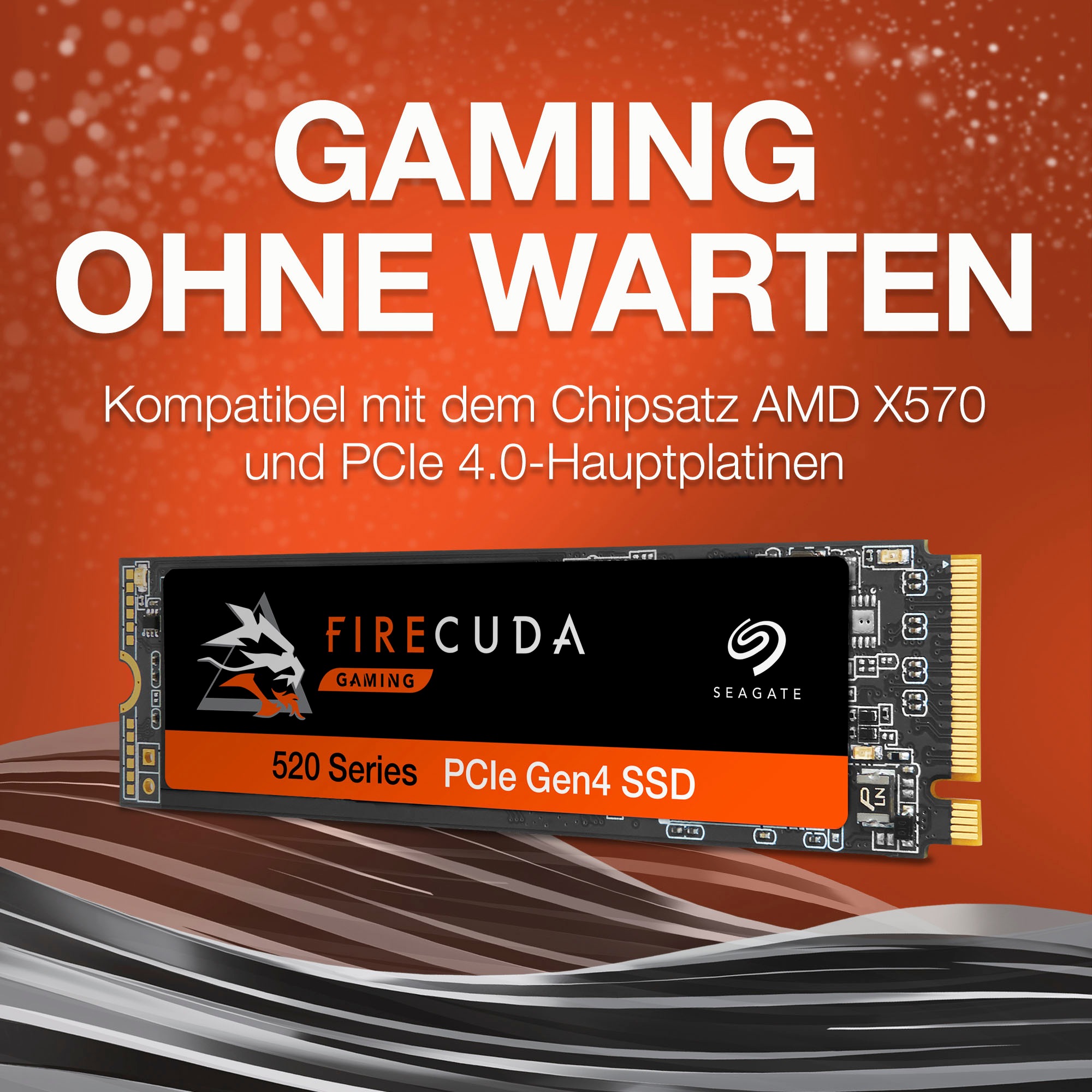 Seagate Gaming-SSD »FireCuda 520«, Anschluss M.2 PCIe 3.0, Inklusive 3 Jahre Rescue Data Recovery Services