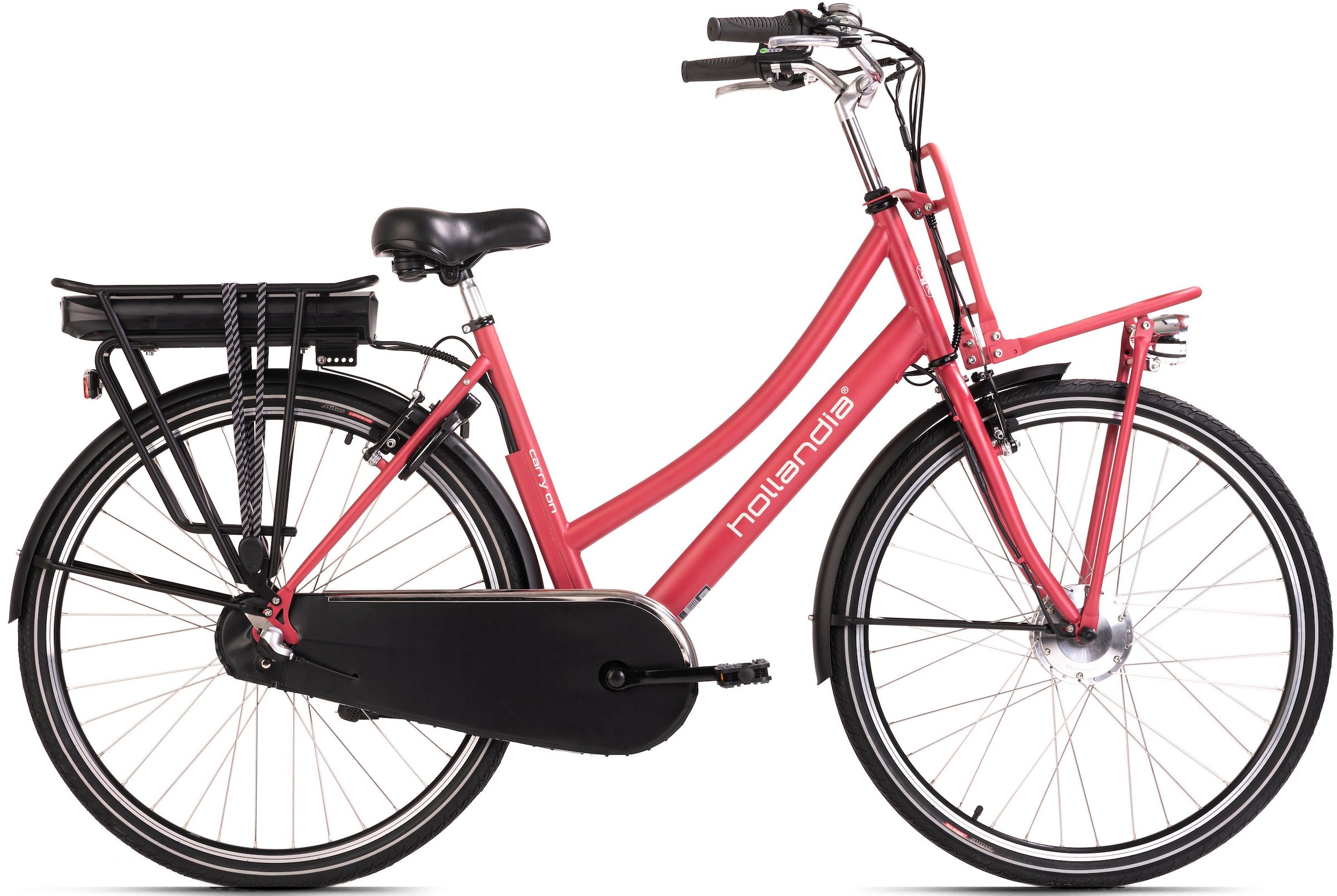 Hollandia E-Bike "Carry On", 3 Gang, Shimano, Nexus, Frontmotor 250 W, Pedelec, Elektrofahrrad für Damen u. Herren