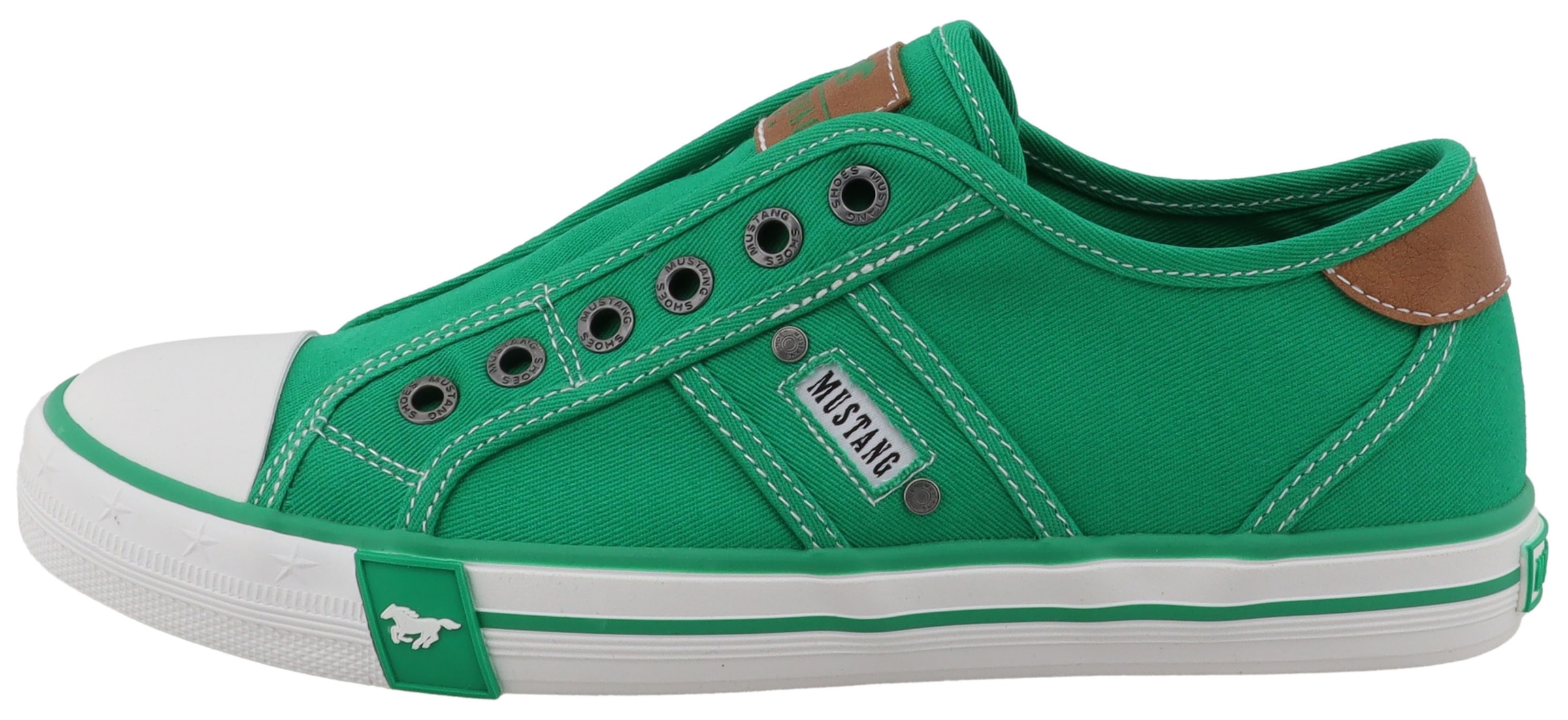 Mustang Shoes Slip-On Sneaker »Winona«  Slipper, Halbschuh mit modischen Kontrastnähten