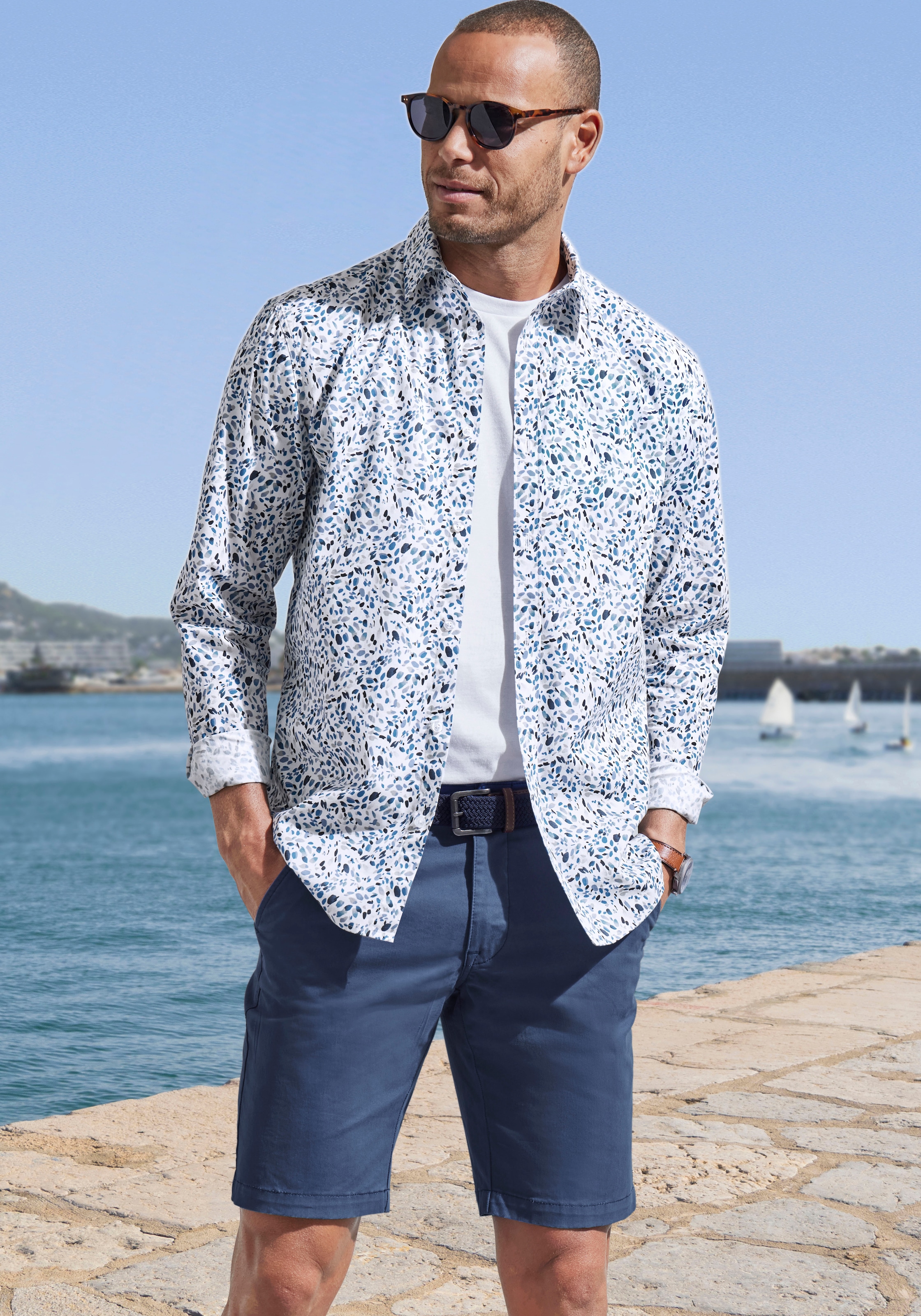 John Devin Chinoshorts »regular-fit«, aus elastischer Baumwoll-Qualität
