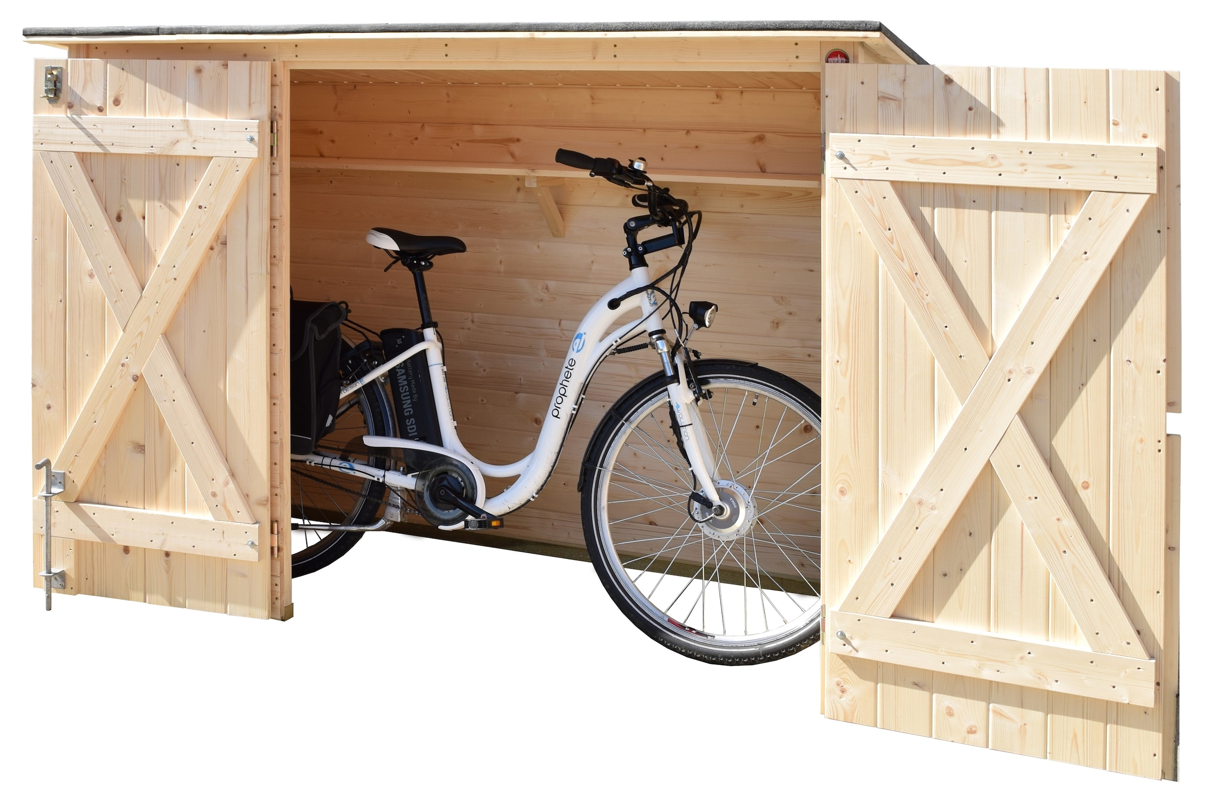 Weka Multi Purpose Storage Shed For Bicycles & Rubbish Bins - Natural