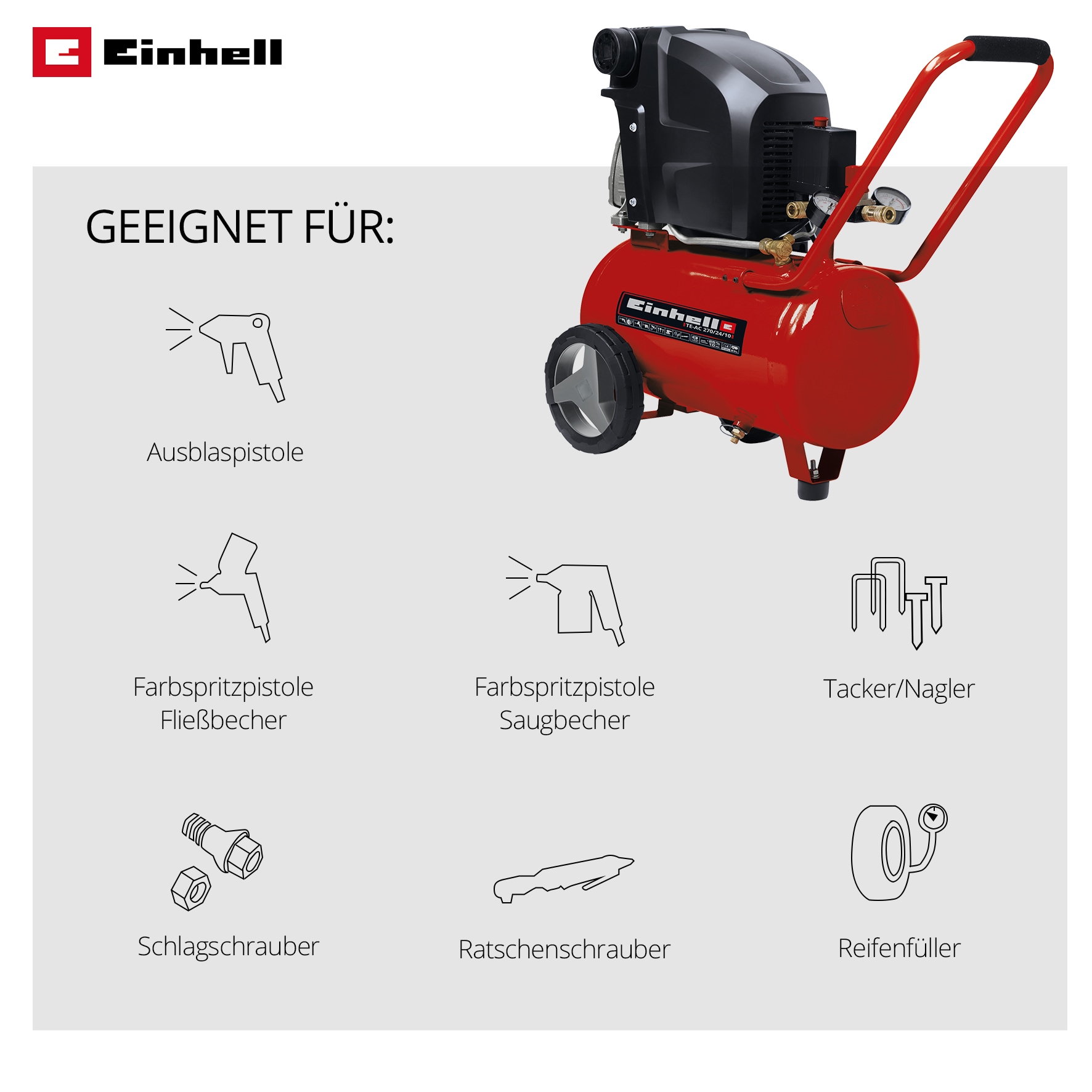 Einhell Kompressor »TE-AC 270/24/10«