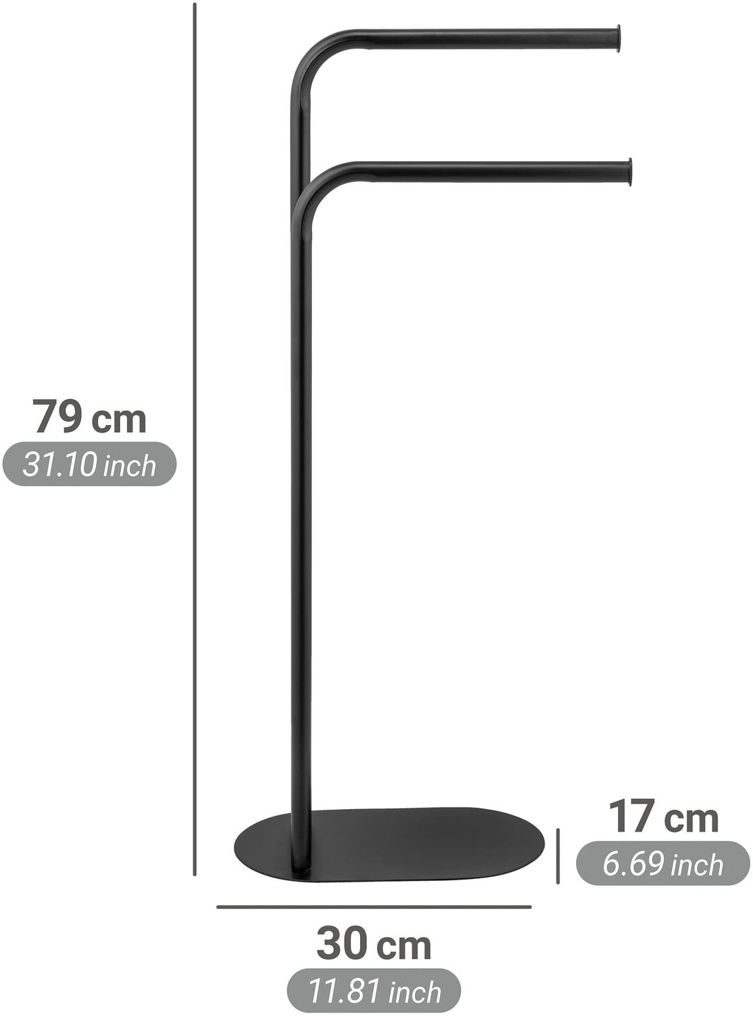 WENKO Handtuchständer »Levante« freistehender Handtuchhalter und Kleiderständer, 2 Arme, platzsparend