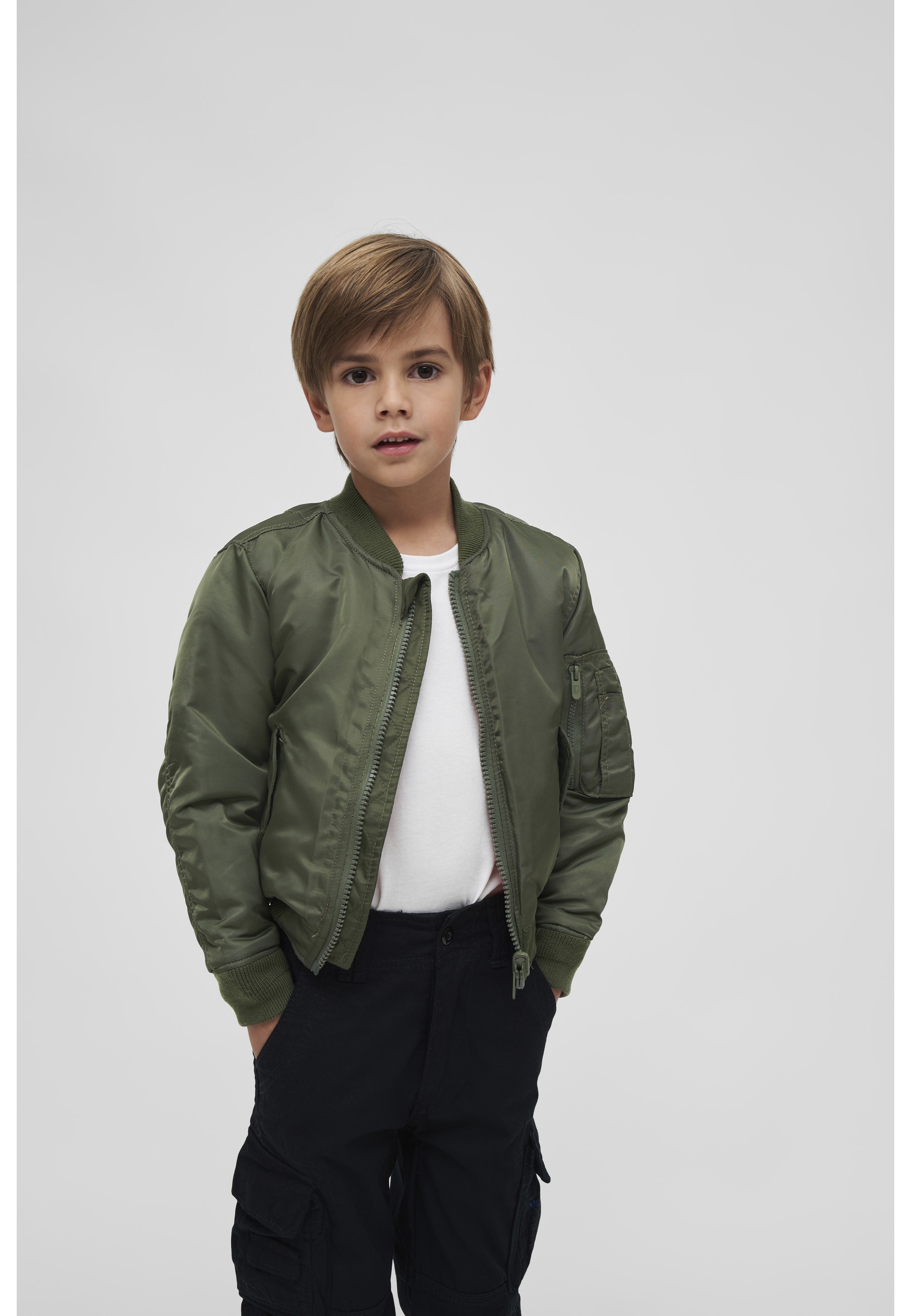 Brandit Anorak »Brandit Herren Kids MA1 Jacket« 1 Stk. tlg. ohne Kapuze