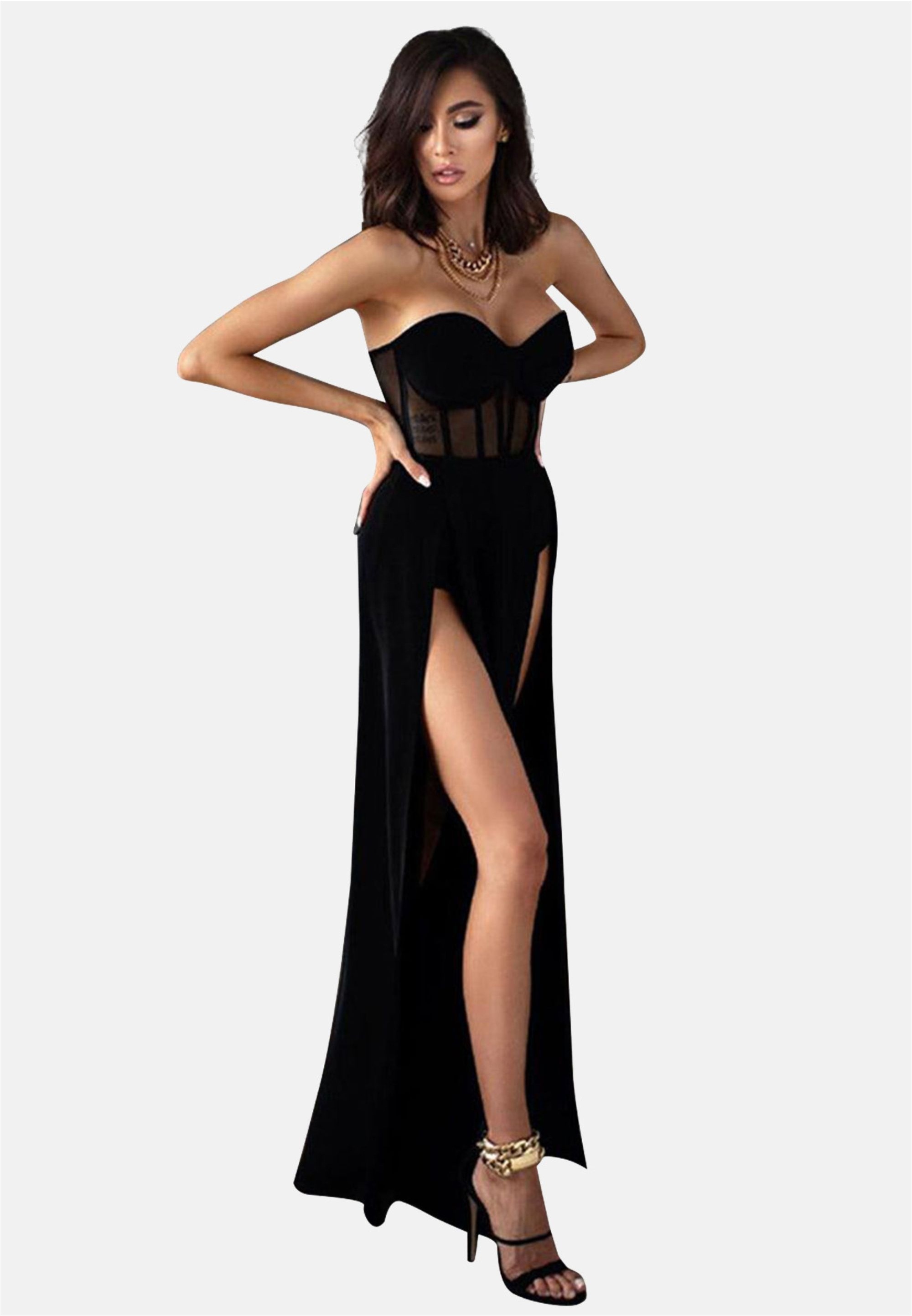 Moda Minx Jerseykleid "Aimee Slit Dress", mit wunderschönem Korsett günstig online kaufen