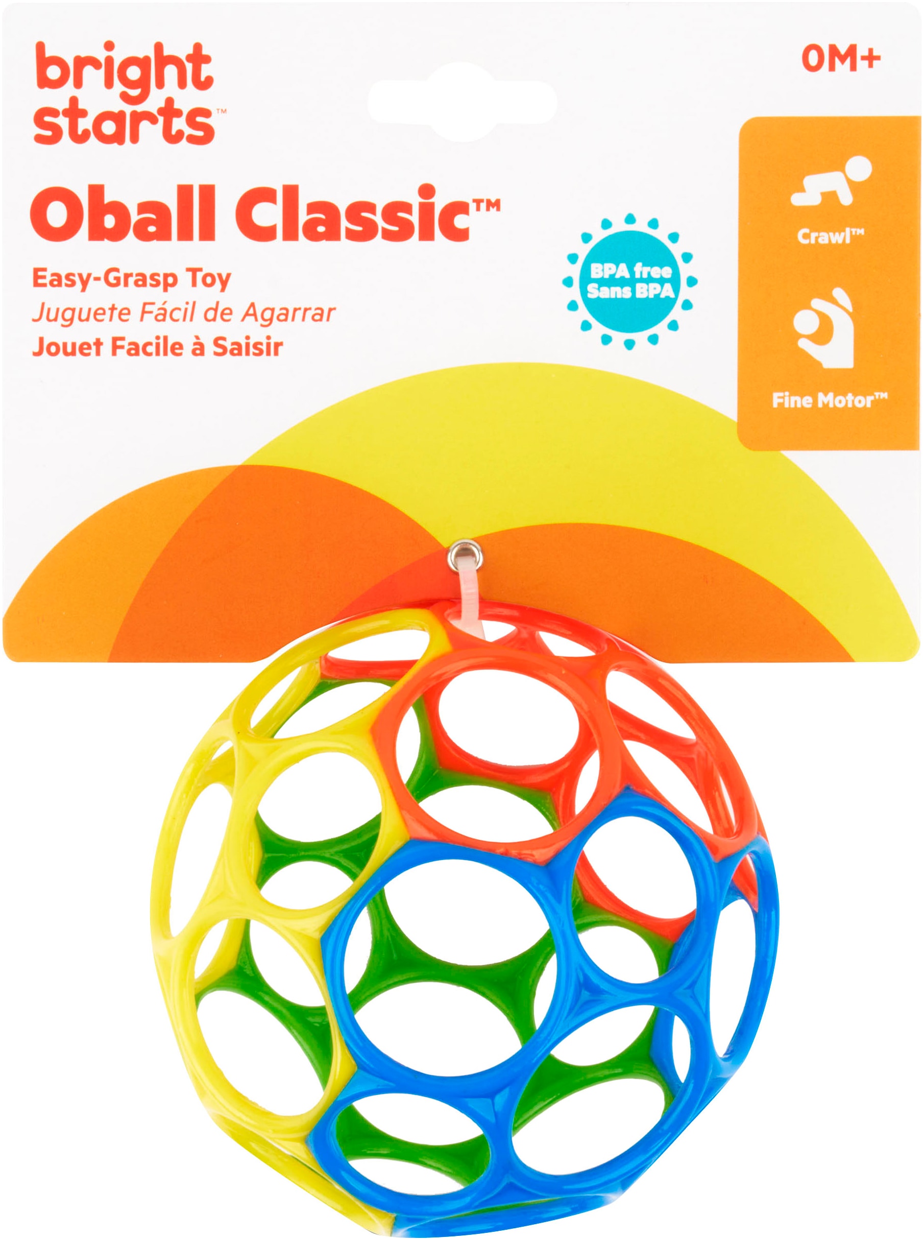 Bright Starts Greifspielzeug »Oball Classic™ Easy-Grasp Toy - Rot/Blau/Grün/Gelb«