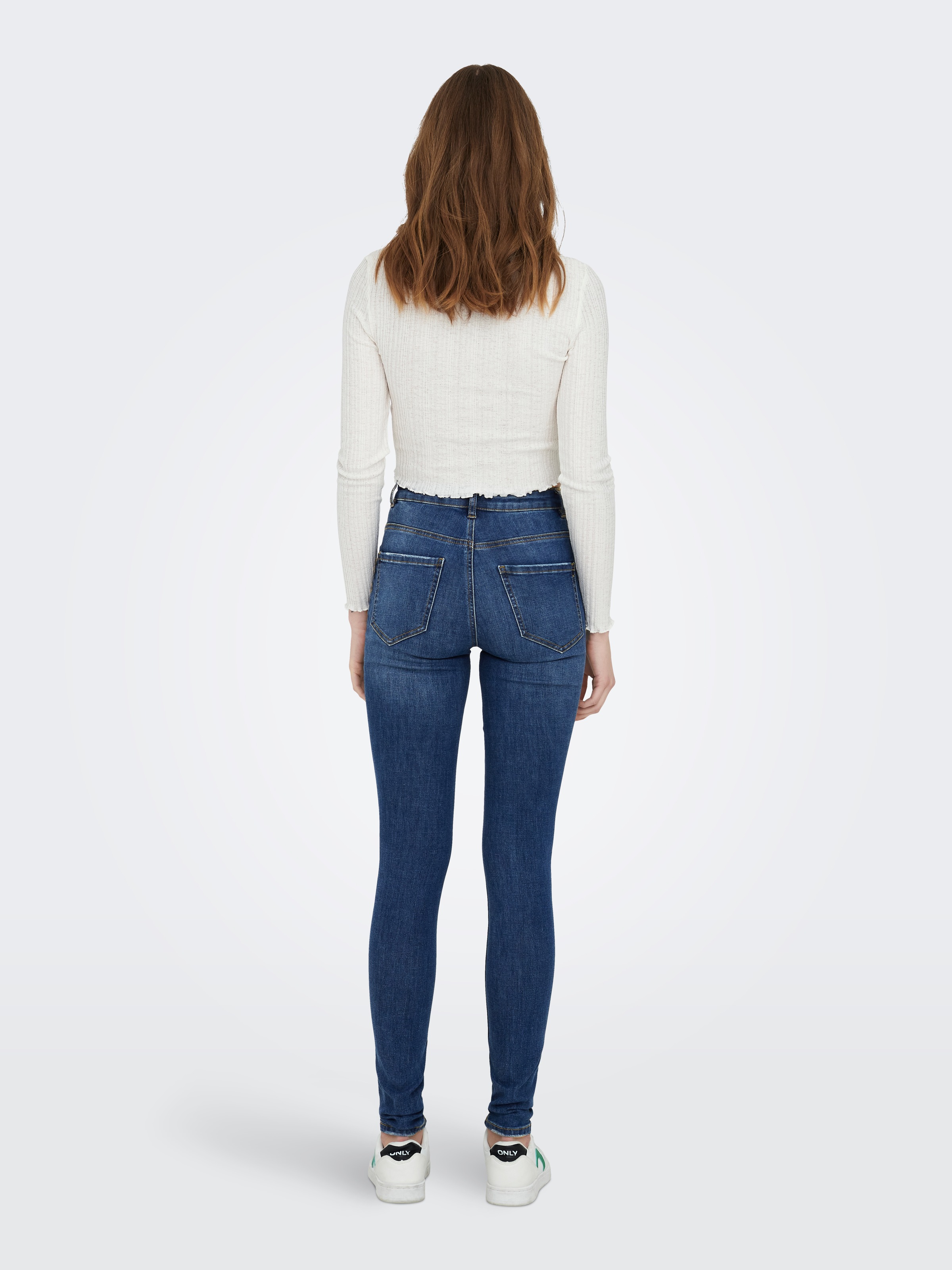 ONLY Skinny-fit-Jeans »ONLROSE – Skinny-Jeans mit hoher Taille und modischer Waschung« skinny fit, modisch, Denim, Baumwollmischung